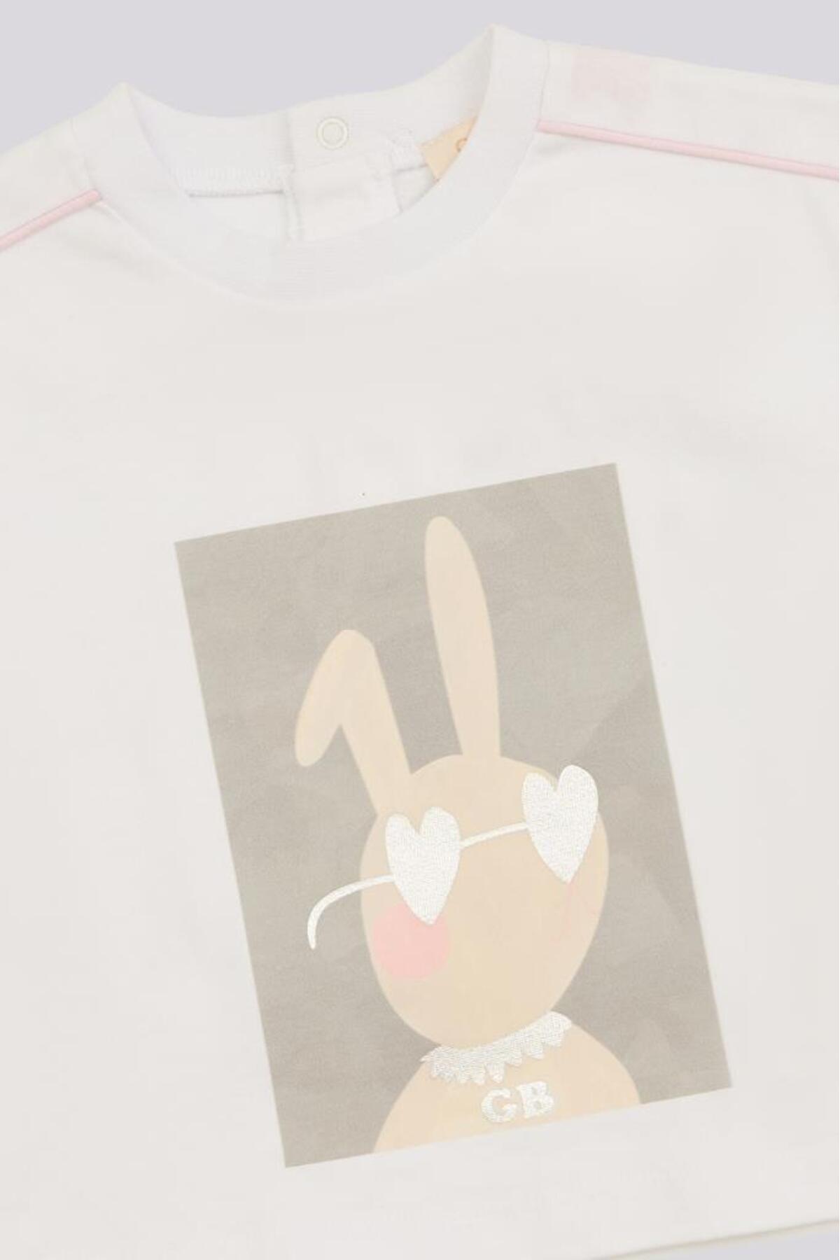 GB Baby BG Store Kız Bebek Beyaz Tshirt fotoğrafı 2 (önizleme)