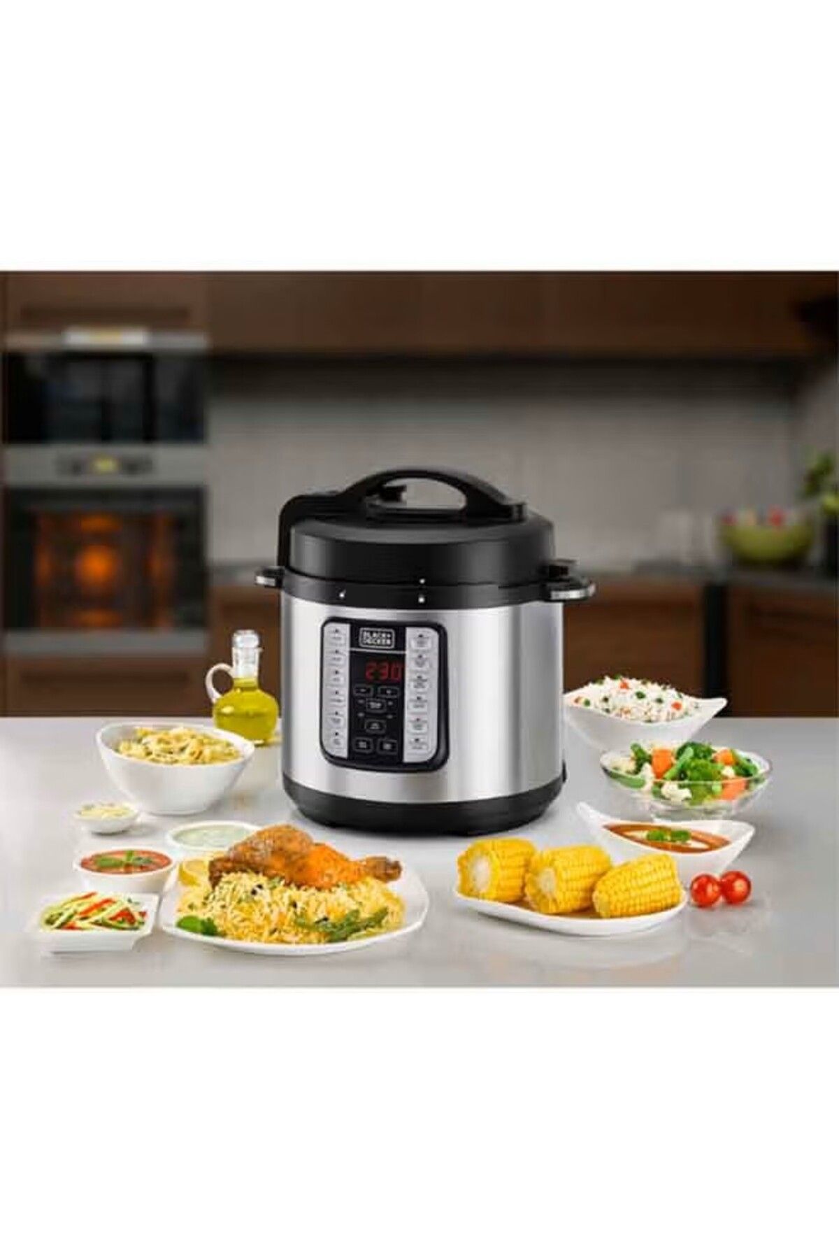 Black&Decker-BLACK+DECKER EZ Smart Steam Pot, Multi-Cooker, 7-in-1 Programmable Electric Pressure Cooker, Digital 3