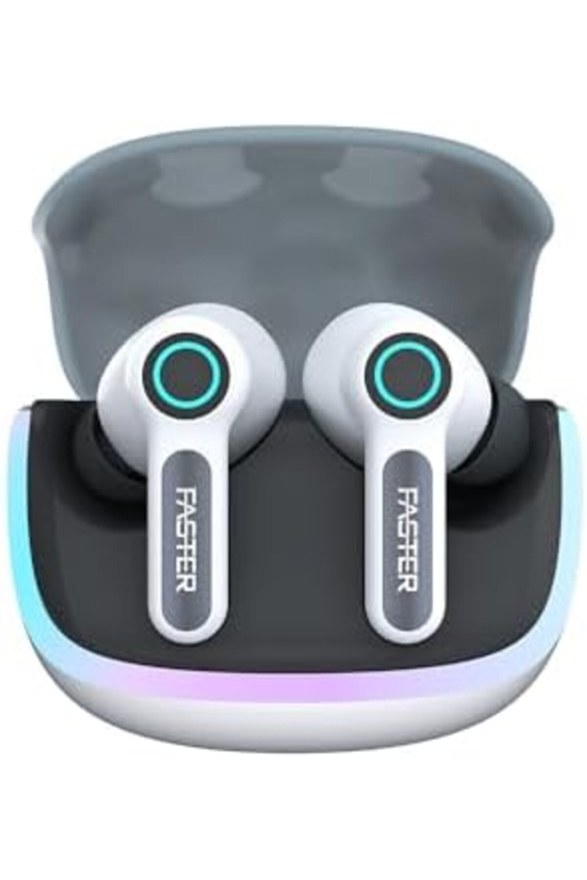 Faster-NeoniX Wireless Earbuds-5.3 Bluetooth Dynamic Driver Low Latency 13mm Speakers ENC, RGB Light 1