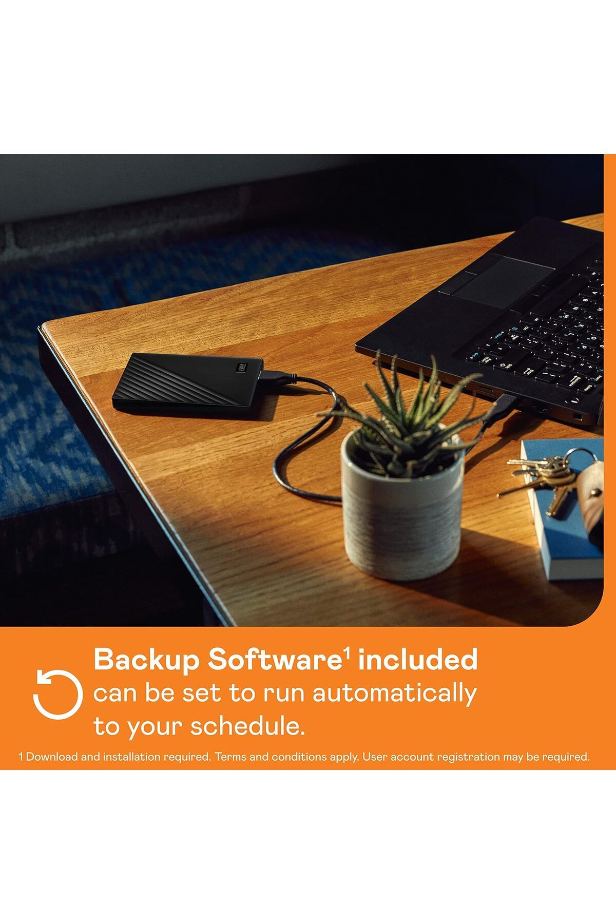 WD-قرص صلب محمول My Passport بسعة 6 تيرابايت مزود بمنفذ USB 3.0 مع برنامج لإدارة الأجهزة والنسخ الاحتياطي وكلمة المرور 7