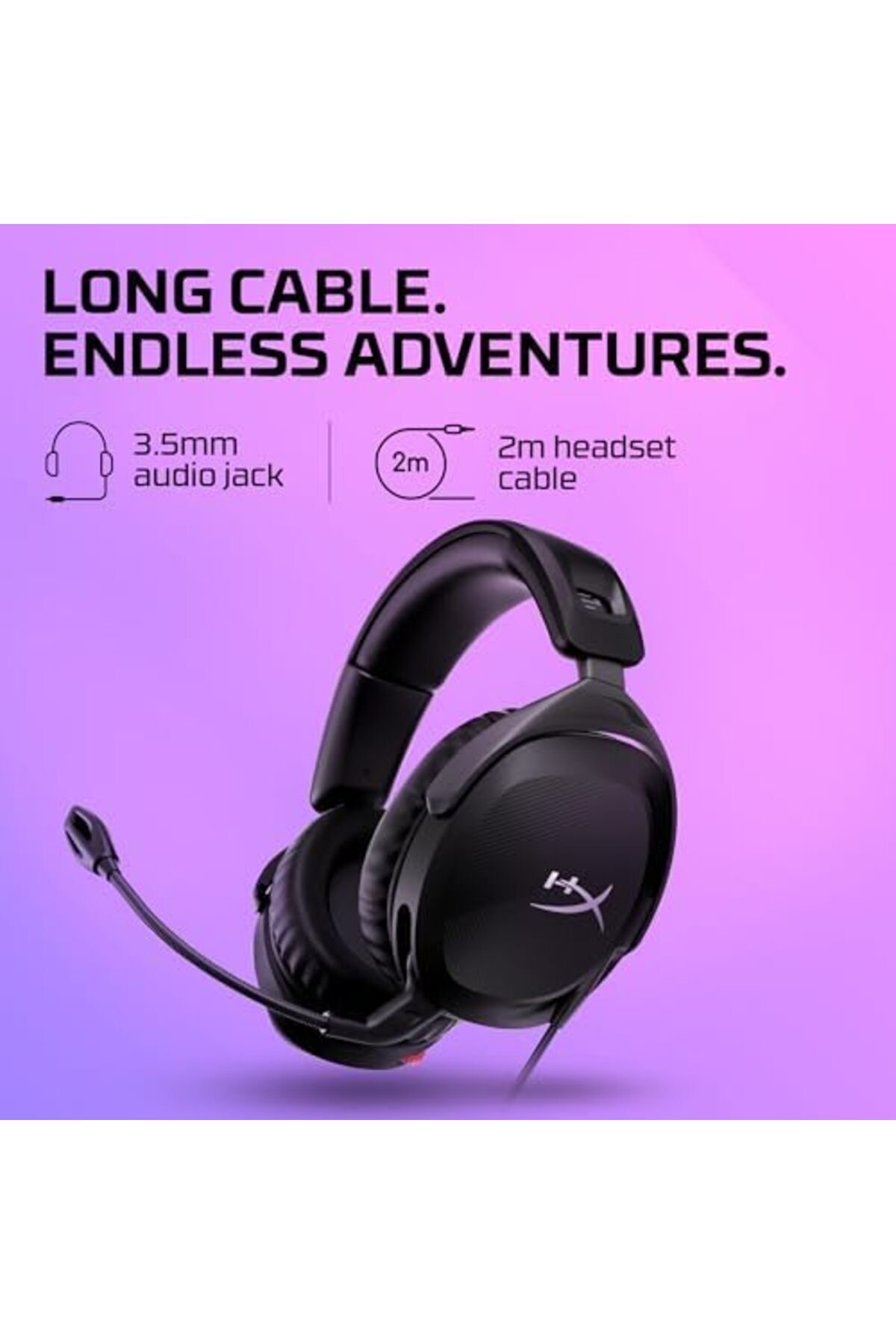HyperX-Cloud Stinger 2 PC, Black, Medium, Wired 6