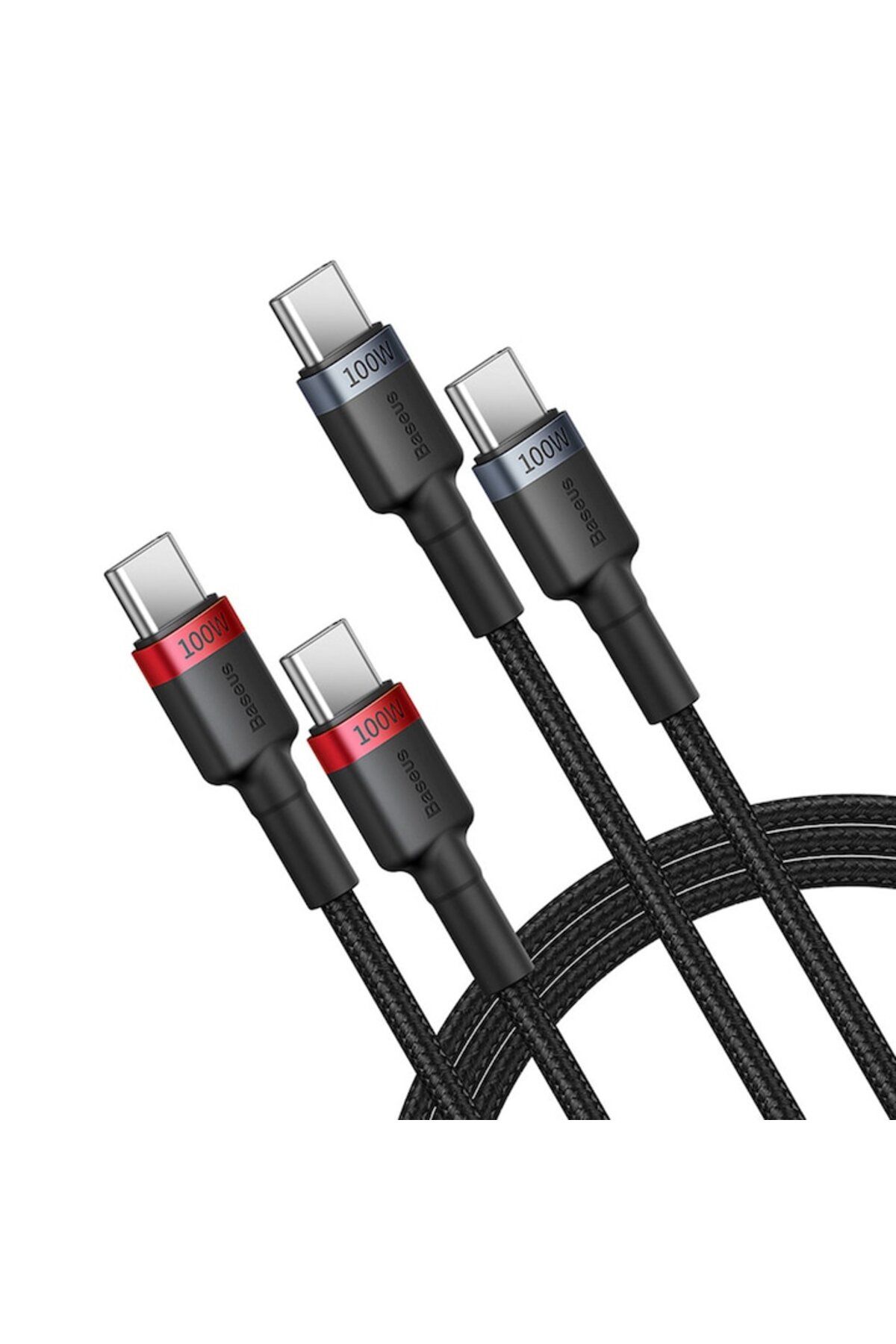 Royal-Cablu de date ROYAL de la tip C la tip C, încărcare rapidă 100W, 480Mbps, set 2 x 1m, G78, aluminiu, negru/roșu, 3