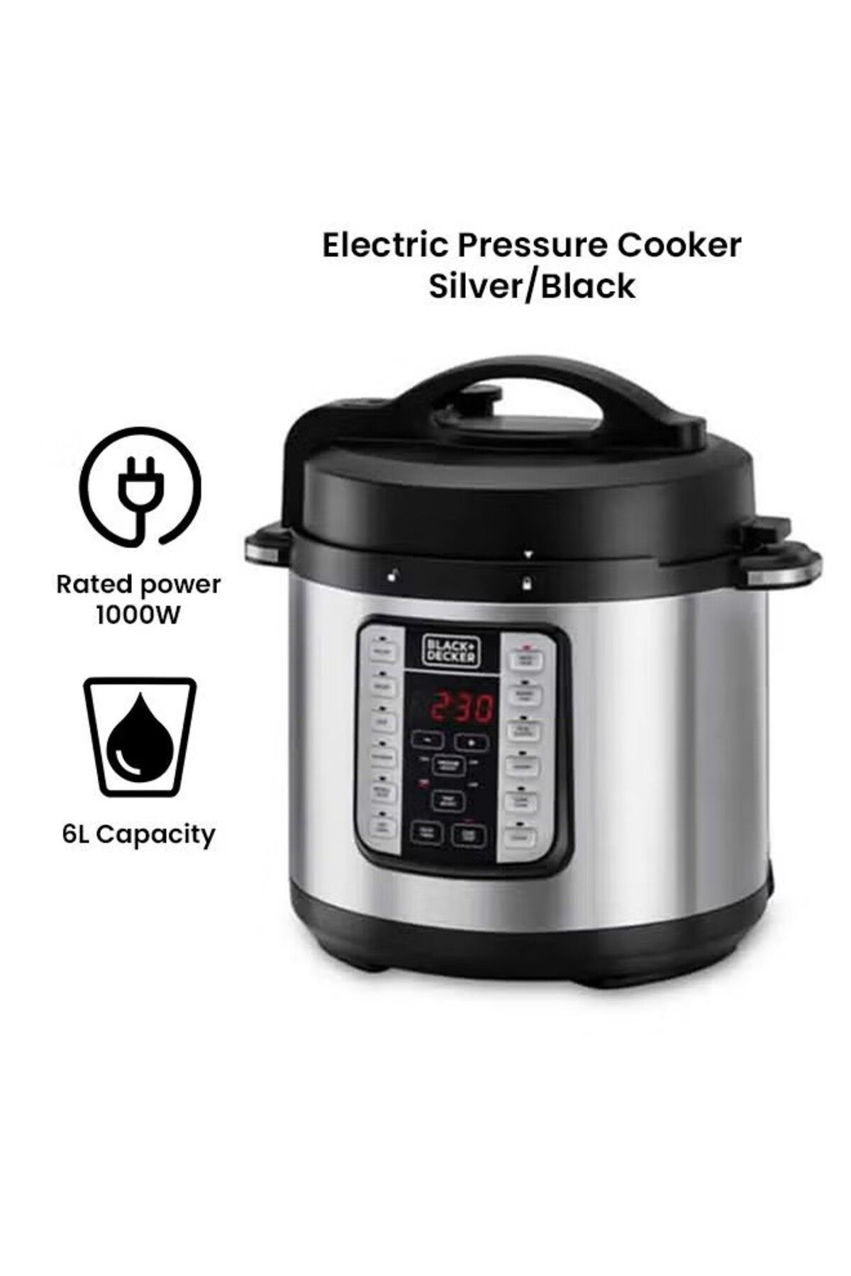 Black&Decker-BLACK+DECKER EZ Smart Steam Pot, Multi-Cooker, 7-in-1 Programmable Electric Pressure Cooker, Digital 2