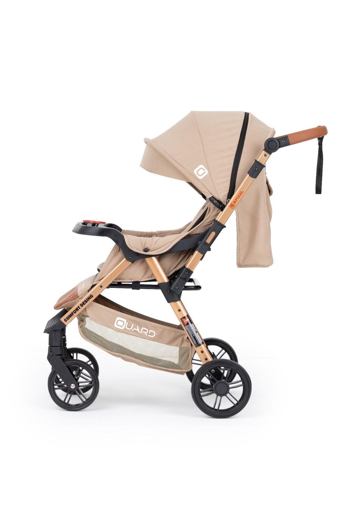 QUARD Pixel Çift Yönlü Tam Yatak Olabilen Bebek Arabası ( Kışlık Ayak Örtüsü Ve Yağmurluk Hediyeli) fotoğrafı 4 (önizleme)
