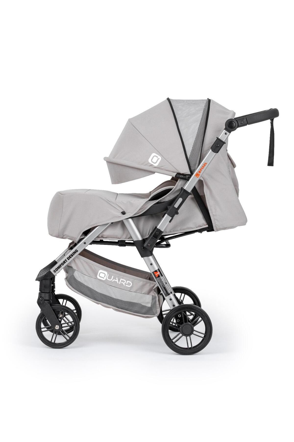 ÖYKÜ BEBEK DUNYASI Pixel Çift Yönlü Tam Yatak Olabilen Bebek Arabası ( Kışlık Ayak Örtüsü Ve Yağmurluk Hediyeli) fotoğrafı 7 (önizleme)