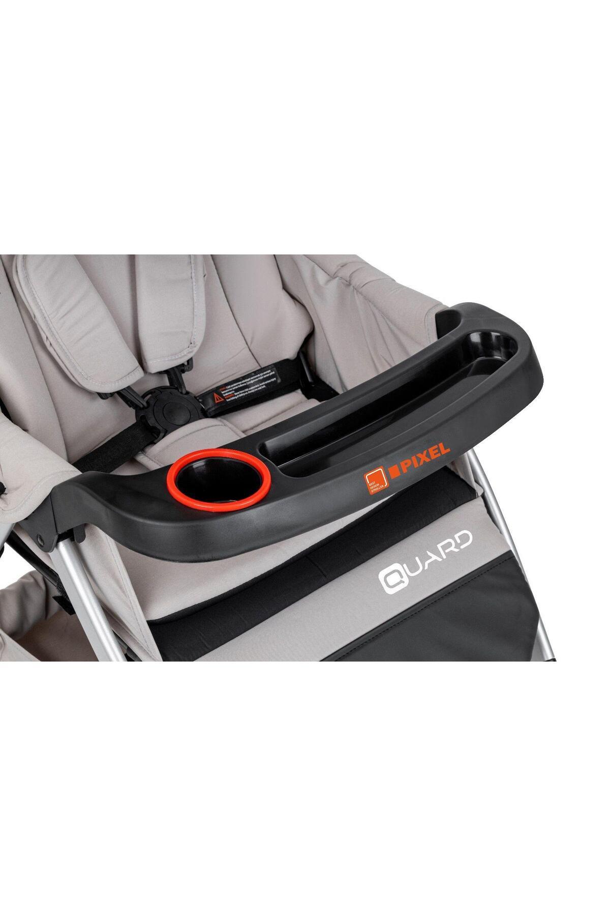QUARD Pixel Çift Yönlü Tam Yatak Olabilen Bebek Arabası ( Kışlık Ayak Örtüsü Ve Yağmurluk Hediyeli) fotoğrafı 7 (önizleme)