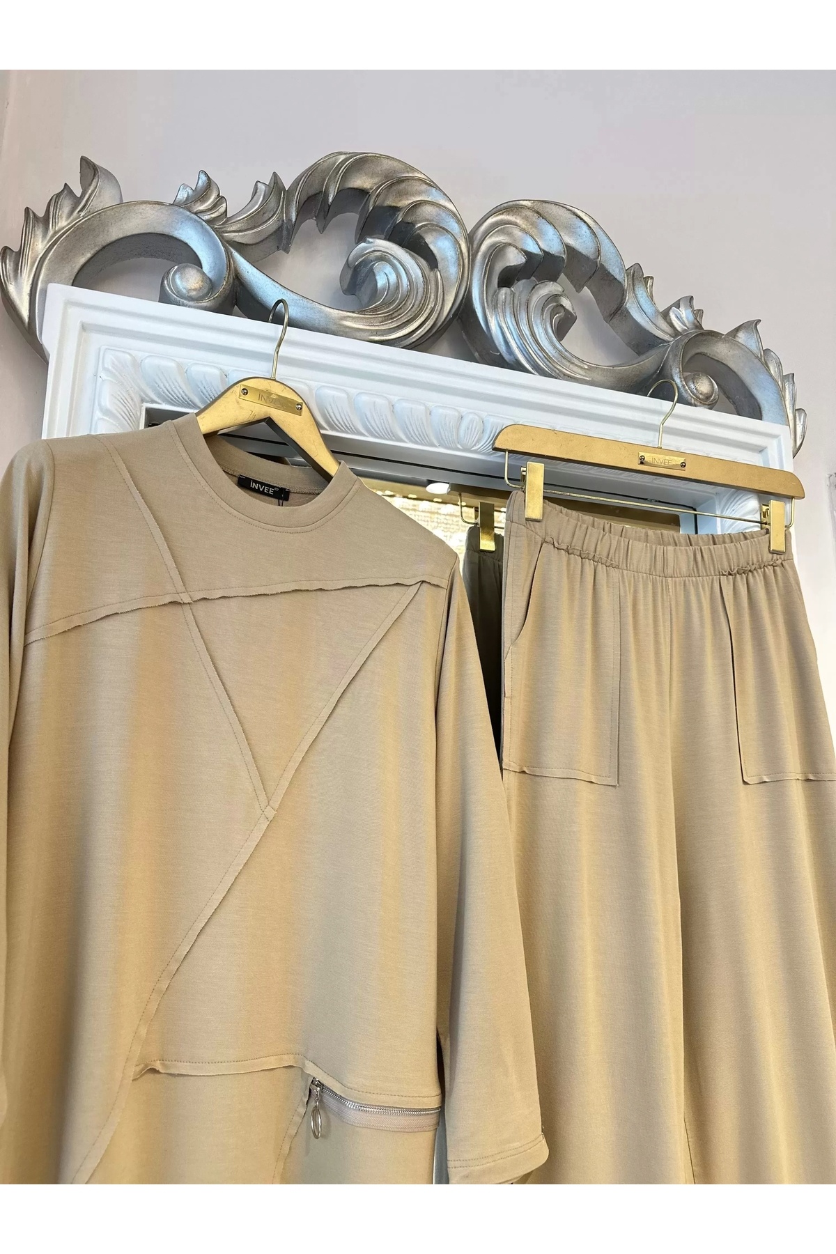 Invee-7111 Set Bumbac - Camel 1