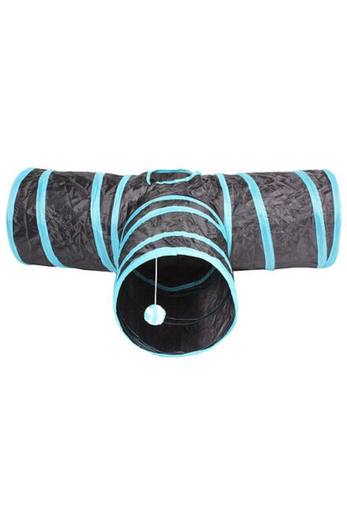 MNS-Interactive cat tunnel with 3 entrances rattling ball foldable durable indoor use 1