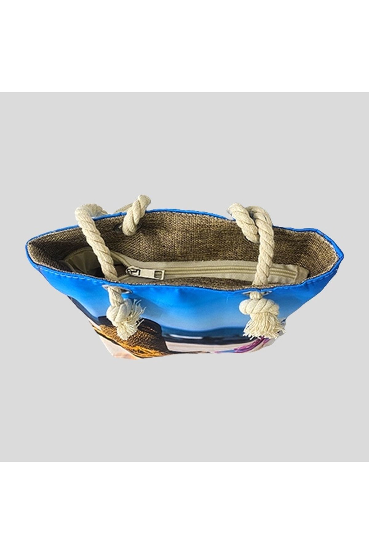 FashionForYou-Mini beach bag with summer print and string handles, Wednesday 3