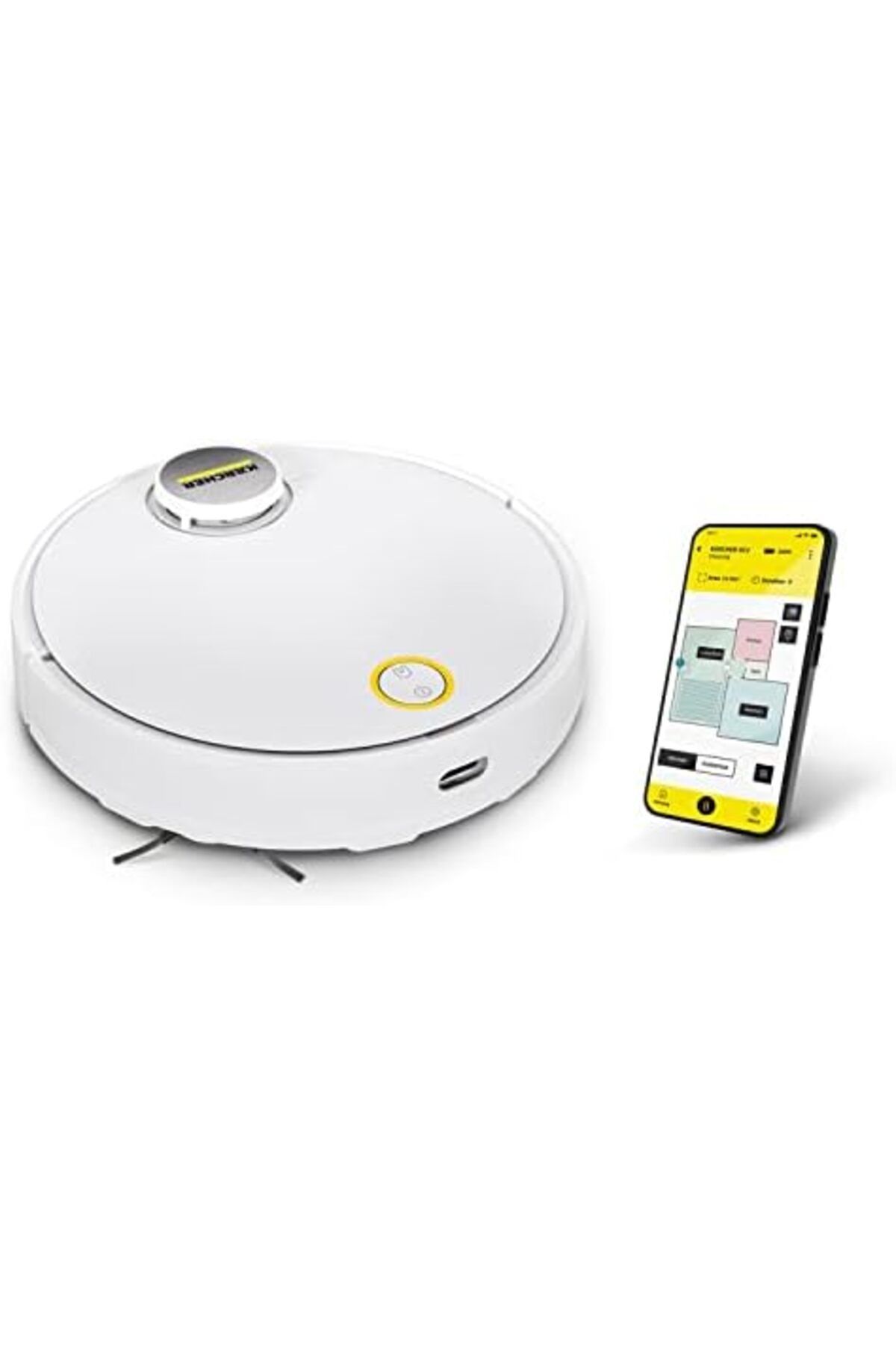 Karcher-Kärcher RCV3 Smart Robot Vacuum Cleaner & Mop, Self-Charging, Strong Suction with Automated Lidar N 2