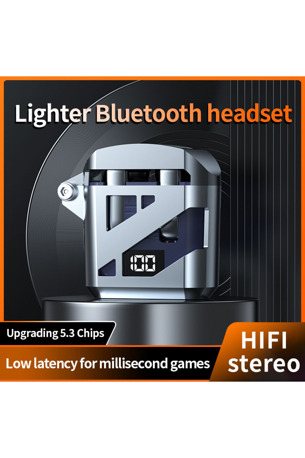 OEM-Smart Wireless Earbuds EM-GT02 with Bluetooth 5.3, LED Display, and HiFi Sound Quality 2