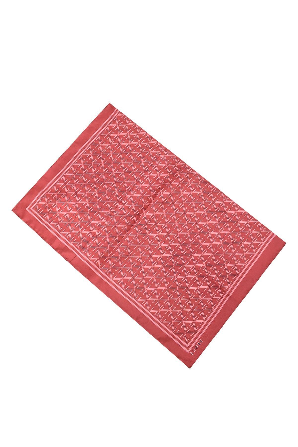 Zühre-Monogram Pattern Polyester Twill Scarf 0081 V24 1