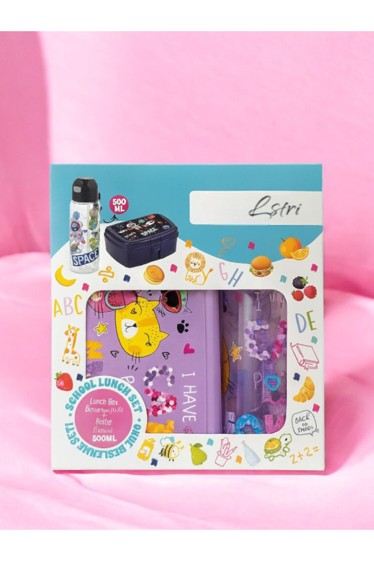 Cat Power Lunch Bag - Lunch Box Water Bowl Set of 2