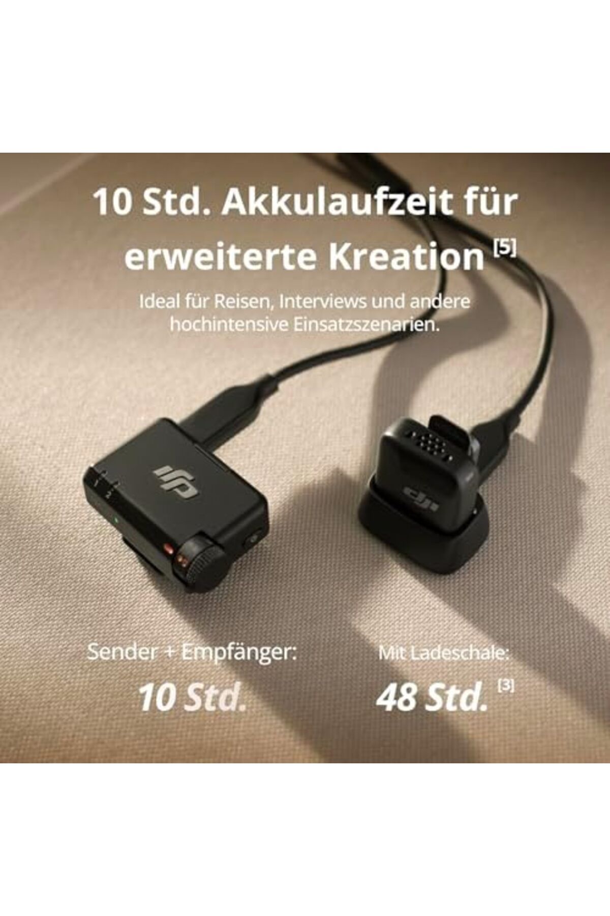 DJI-ميكروفون صغير (1TX+1RX)، خفيف الوزن، صوت غني، إلغاء الضوضاء، اكتشاف تلقائي، لاسلكي 8