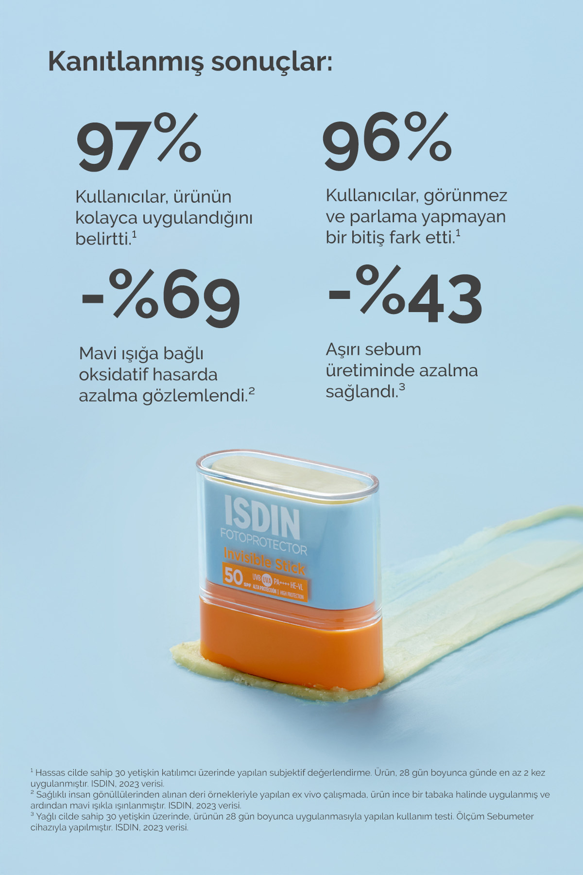 ISDIN Fotoprotector Invisible Stick Spf50 10 g fotoğrafı 3 (önizleme)