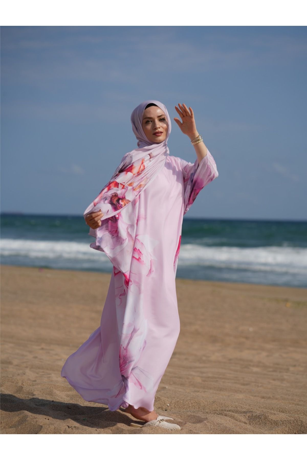 MONOOR-Kaftan and Shawl Set 1