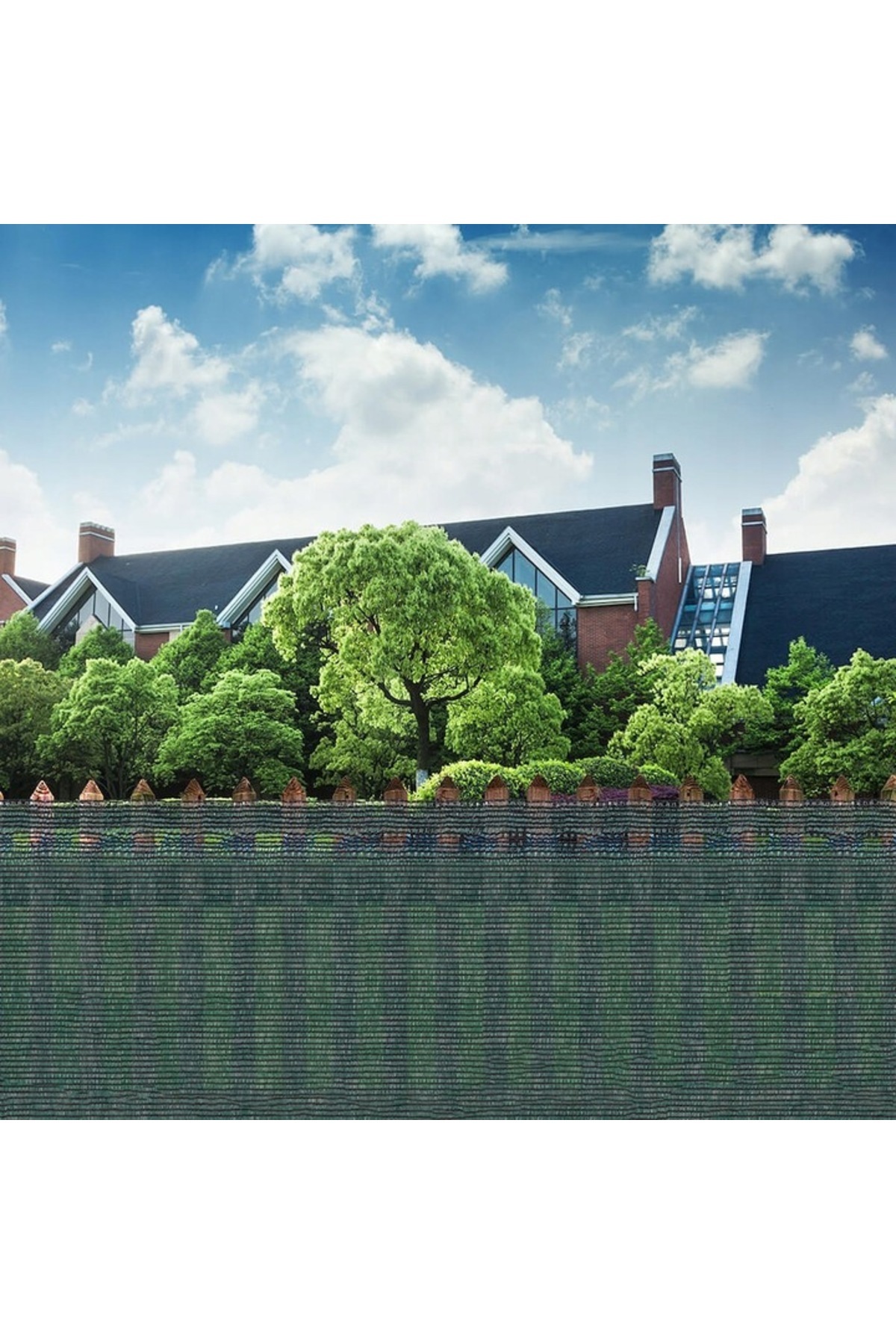 SERSIMO-Shade and privacy net for fence, 1.5m width, 50m length, 140g density, green 5