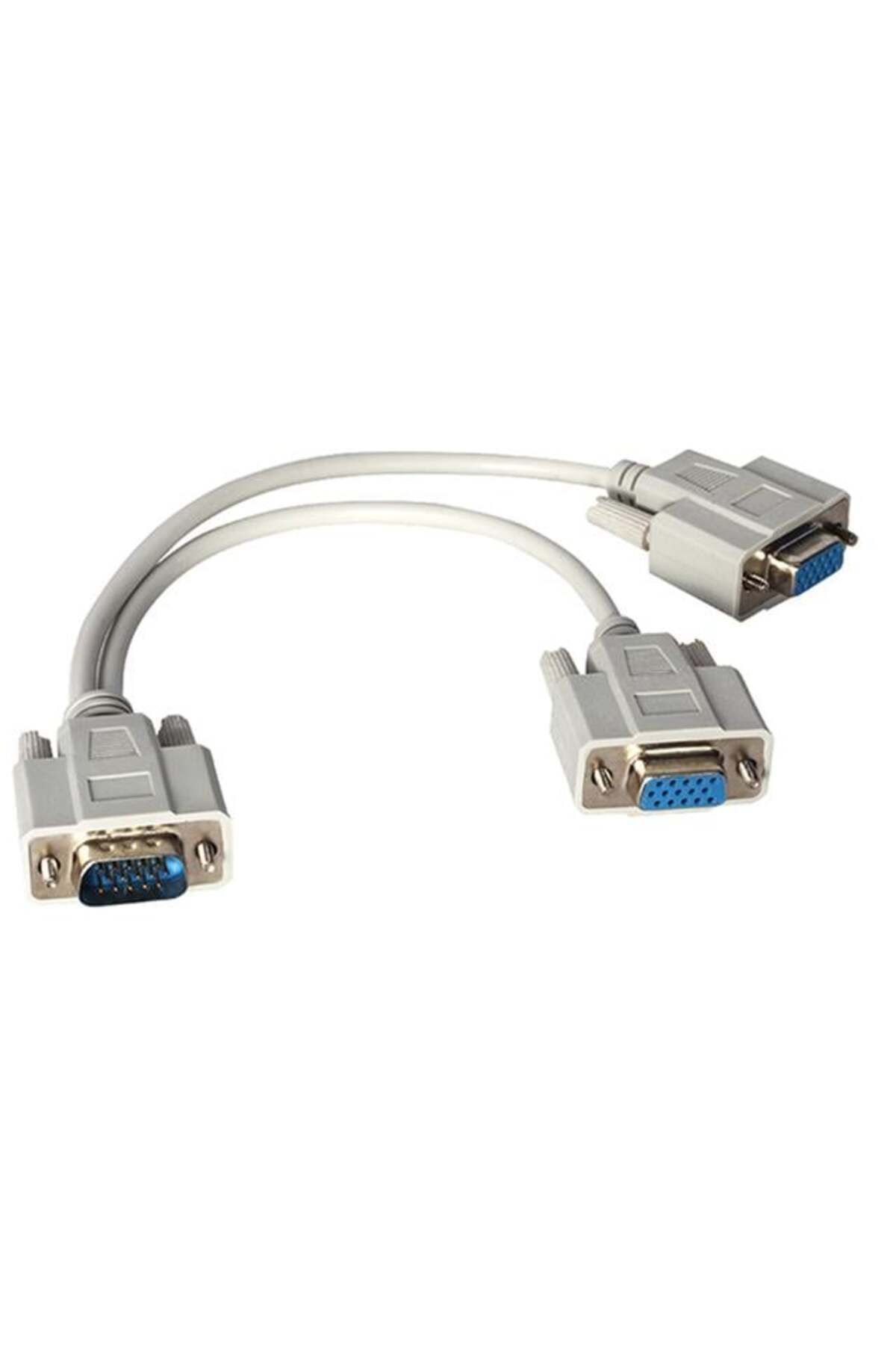 NARUE Powermaster Pm-1557 1X Vga Erkek To 2X Vga Dişi 30 Cm Çevirici Kablo