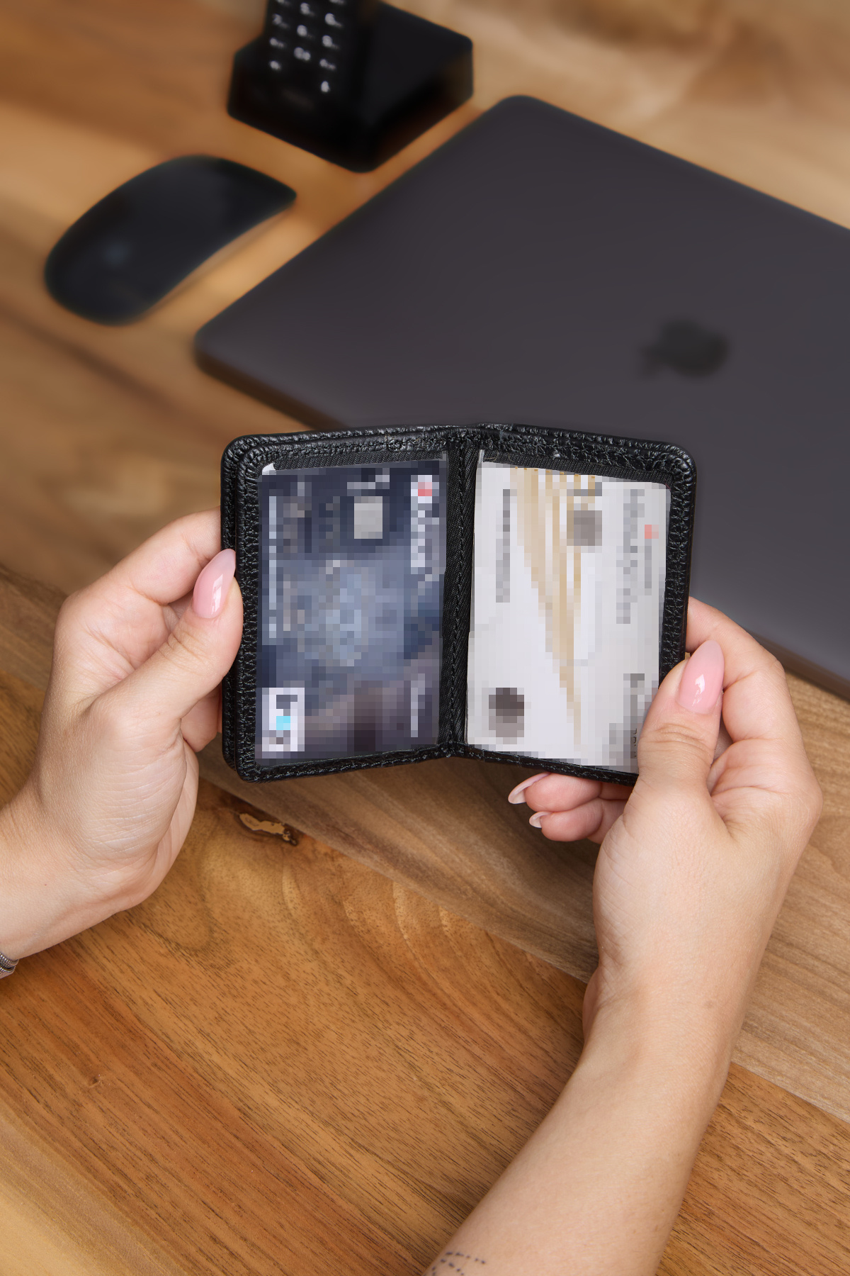 Milian's  3781 Hakiki Deri Kartlık Dikey kartlık - Görsel 3