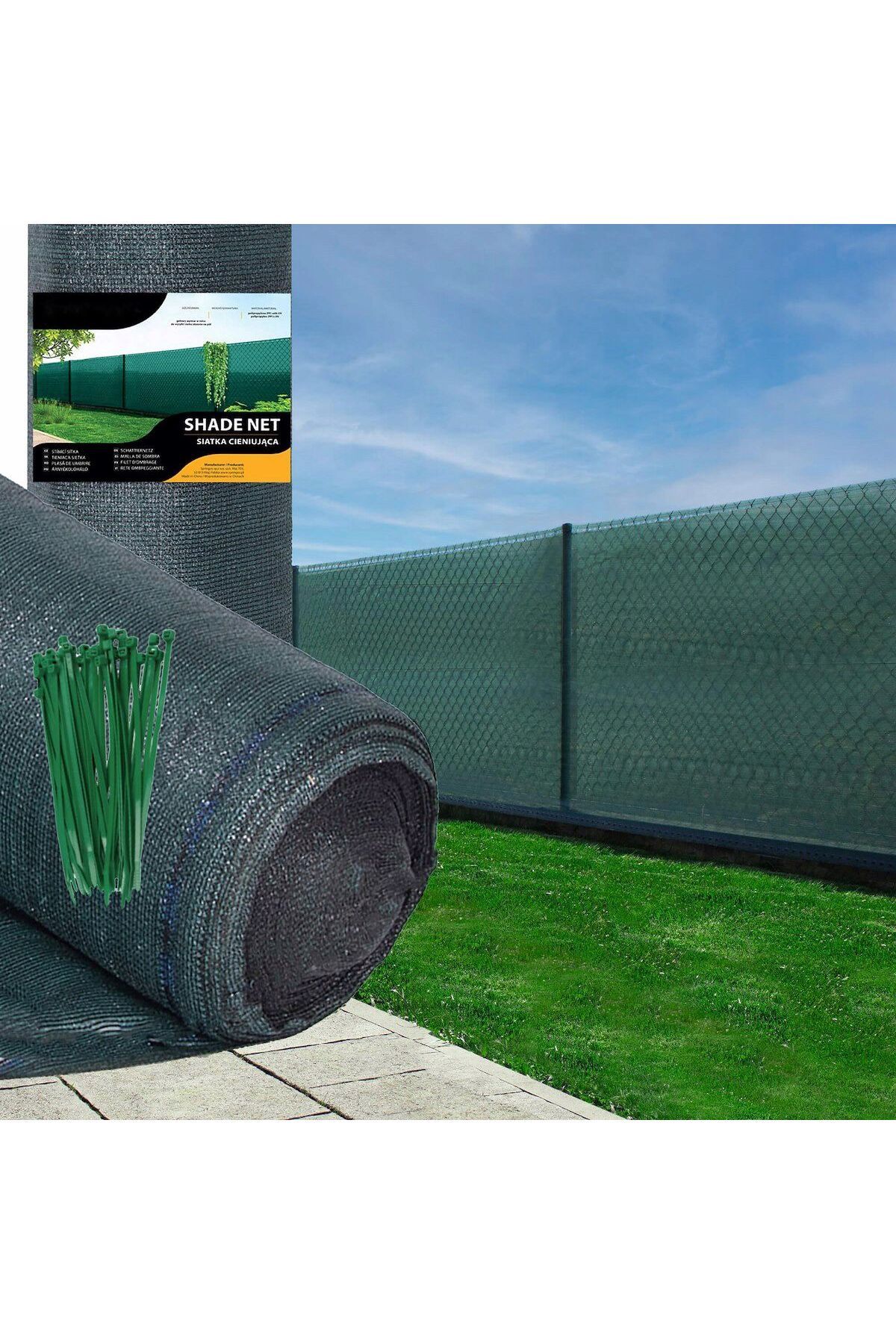 SERSIMO-Shade and privacy net for fence, 1.5m width, 50m length, 140g density, green 2