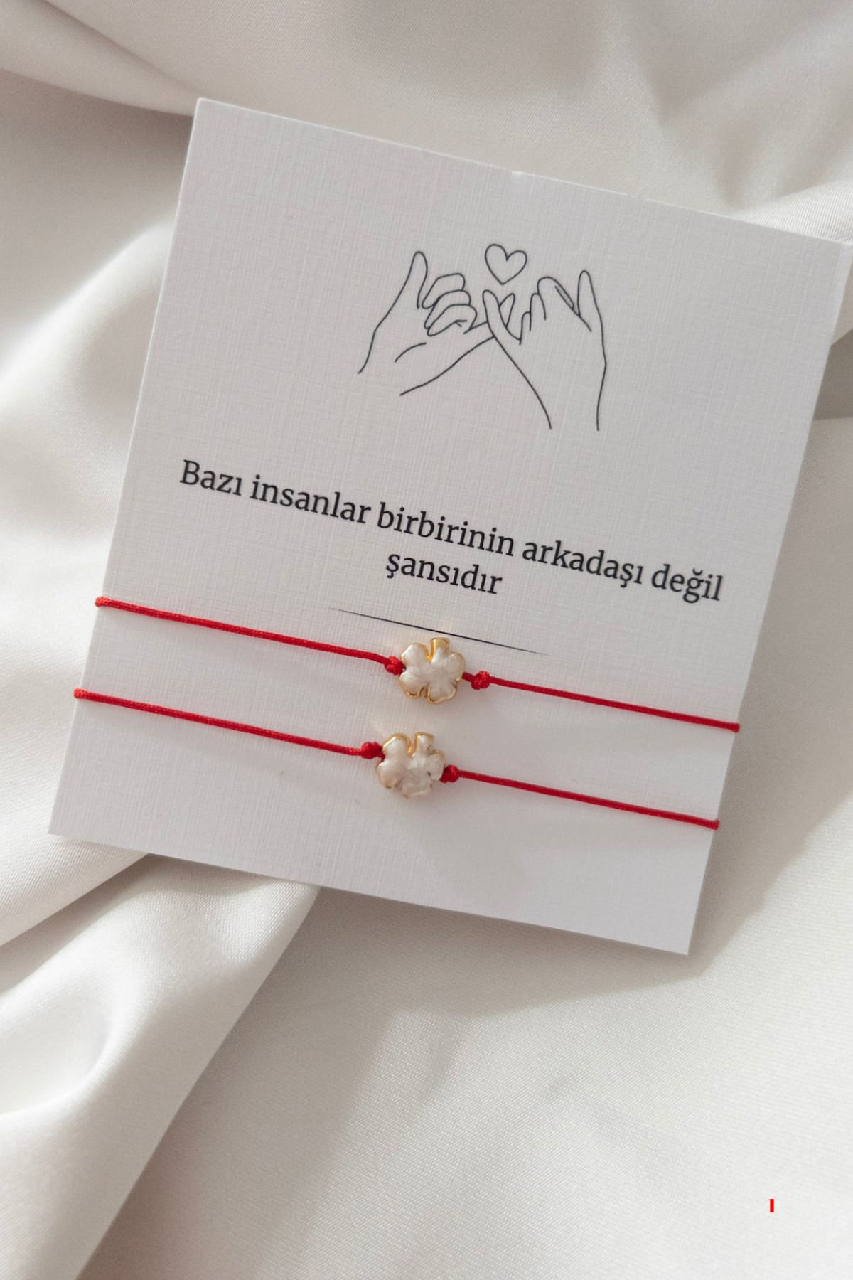 Narflake-Set of 2 Handmade Lucky Clover Bracelets – Red String Friendship Bracelets 3