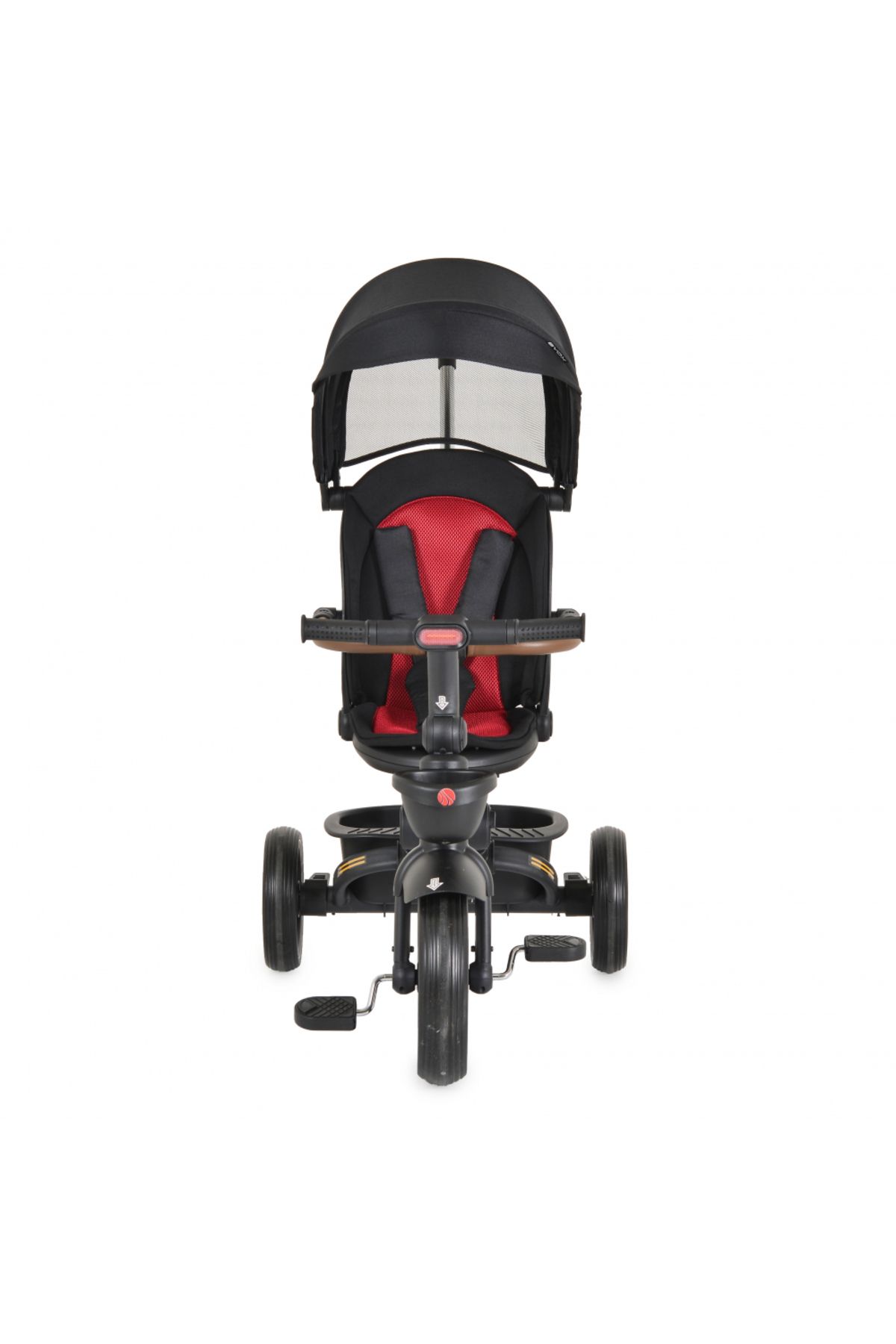 byox-Jasper Black foldable children's tricycle, with parental handle, adjustable backrest, rotating seat 5