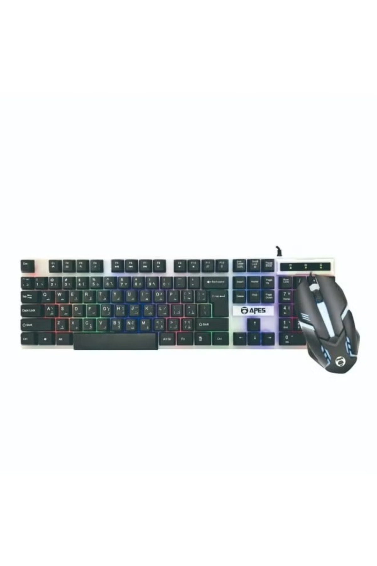 APES-Gaming Keyboard and Mouse Combo – LED Backlit, High Precision Control Set 1