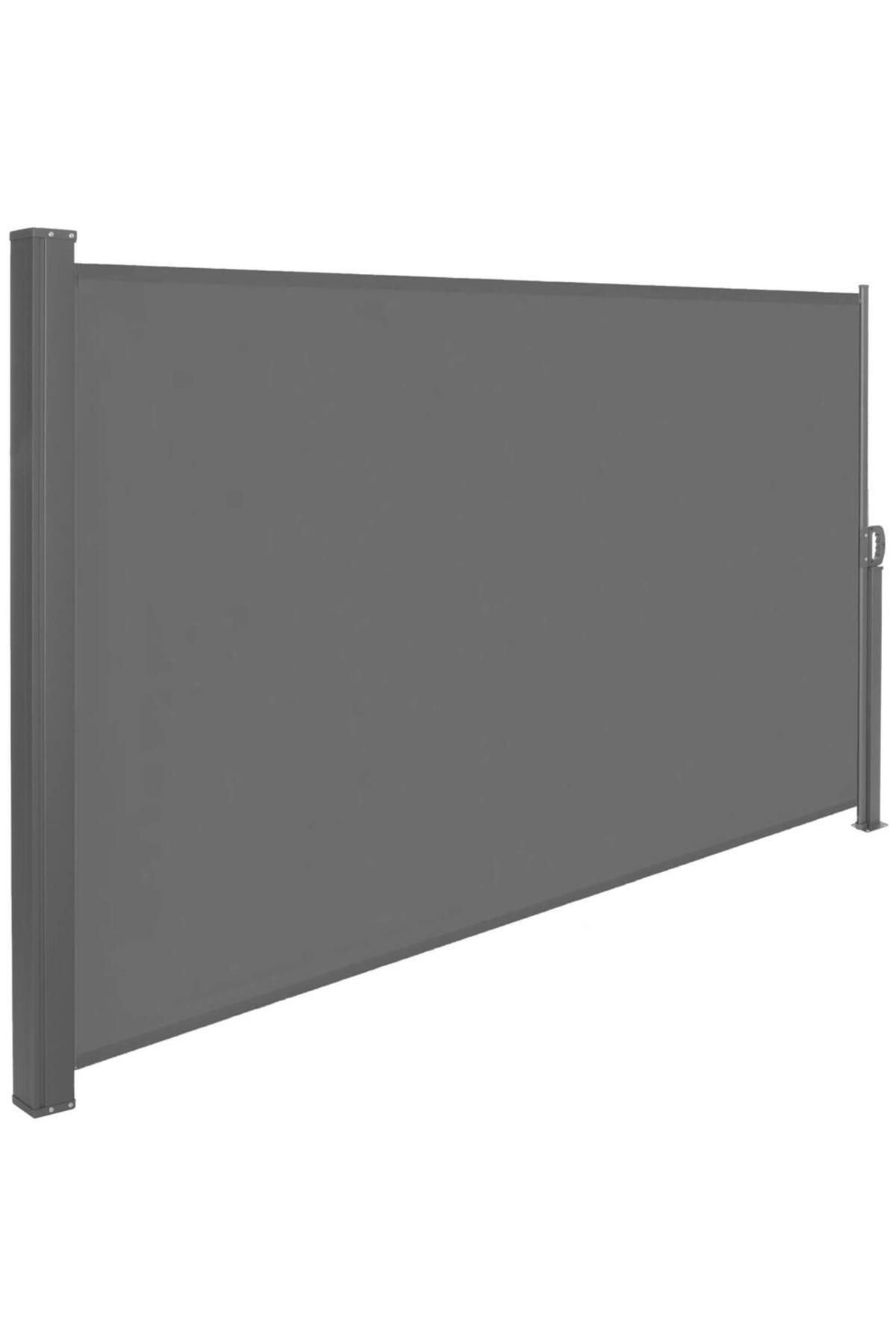 SERSIMO-Side privacy screen, extendable, fixing system included, 200x300cm, dark grey 2