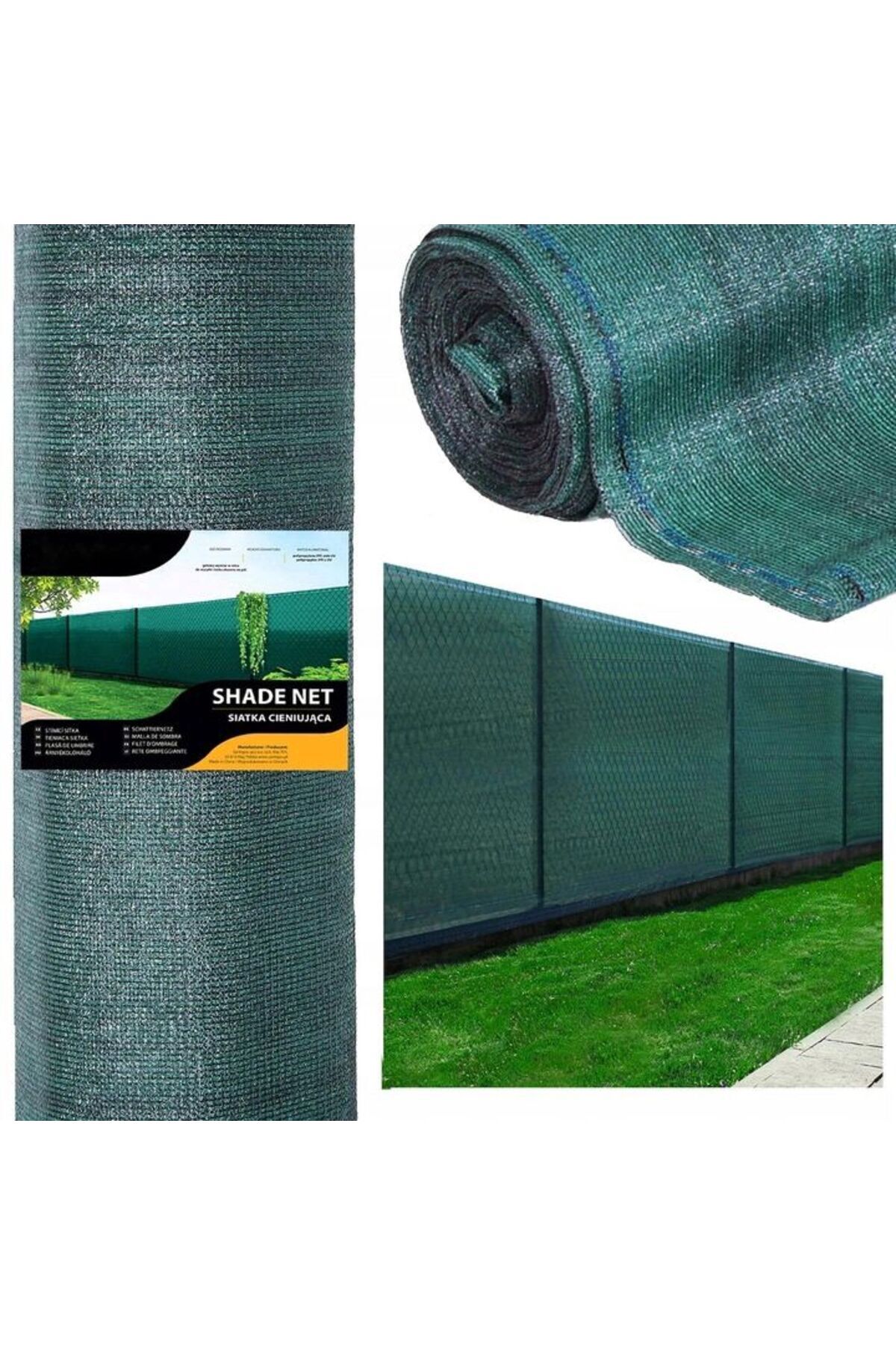 SERSIMO-Shade and privacy net for fence, 1.7m width, 25m length, 140g density, green 9