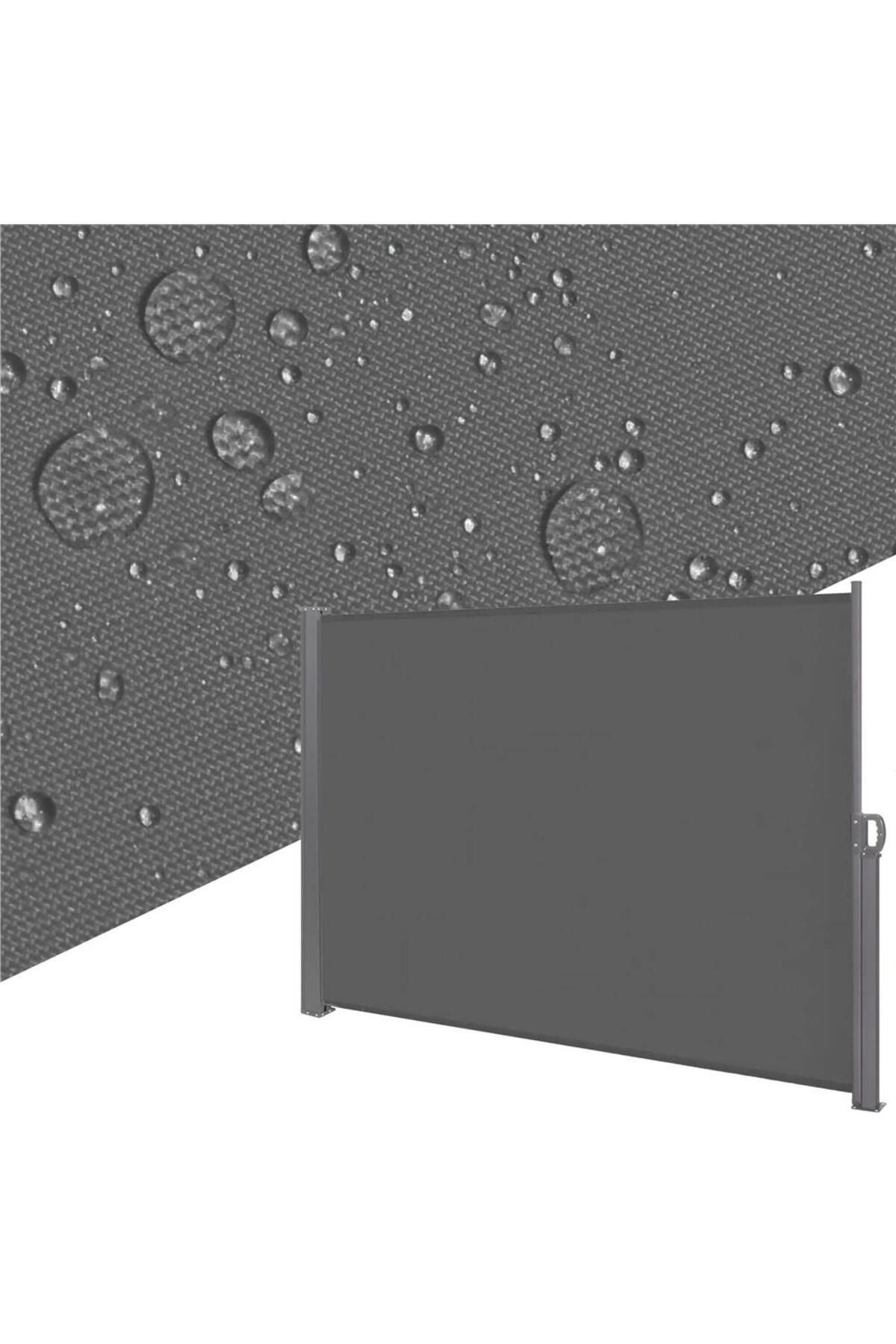 SERSIMO-Side privacy screen, extendable, fixing system included, 200x300cm, dark grey 16