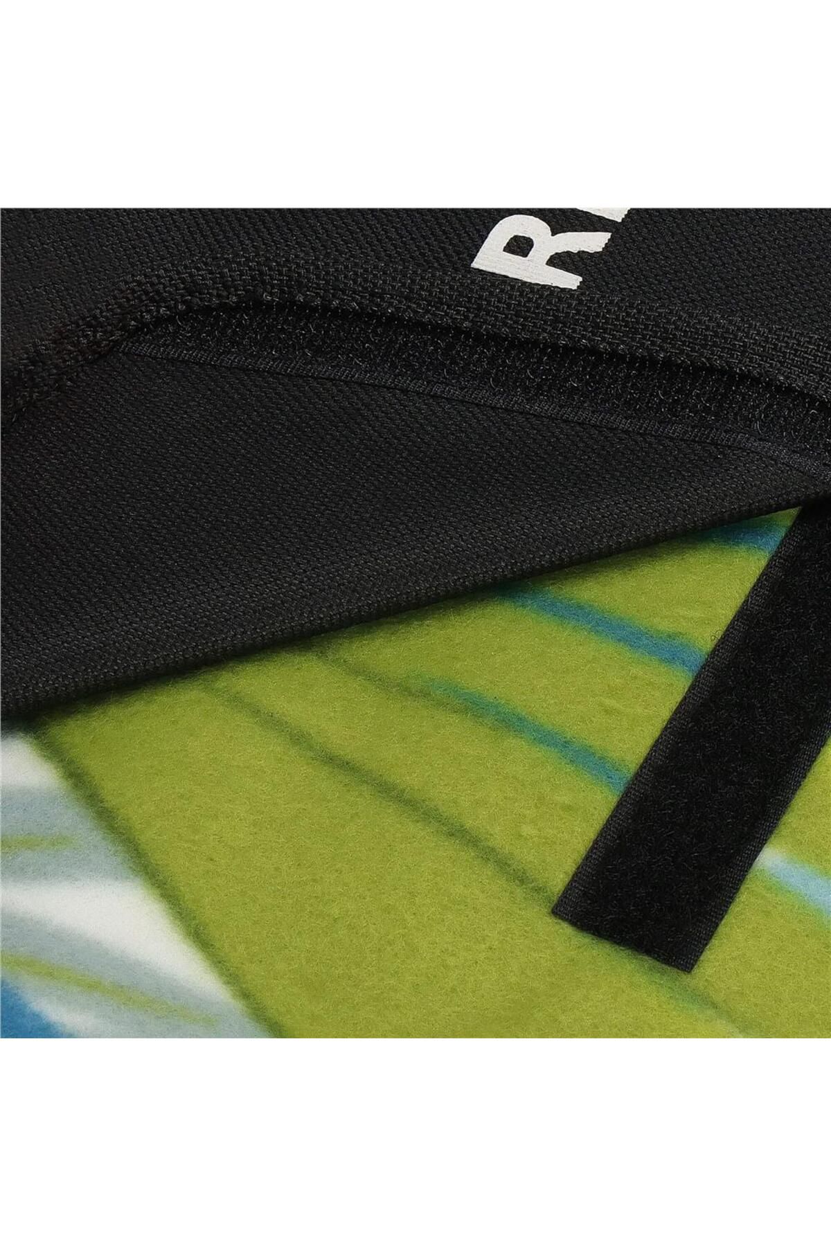 SERSIMO-Picnic or beach blanket, with insulating foil and handle, 200x200cm, leaf pattern, green 7