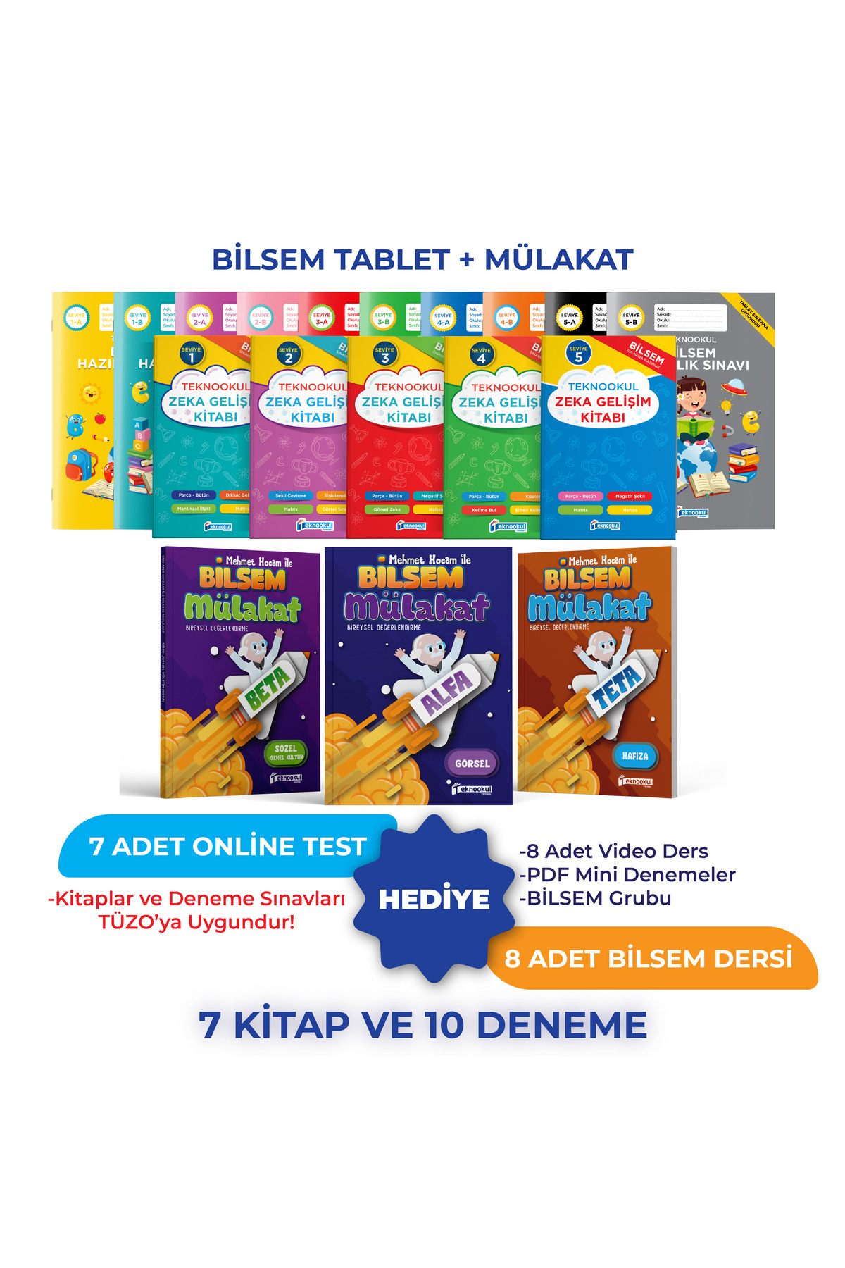Teknookul Tüm Sınıflar İçin Bilsem Sınavı Hazırlık Seviye 1-2-3-4-5 ve ...