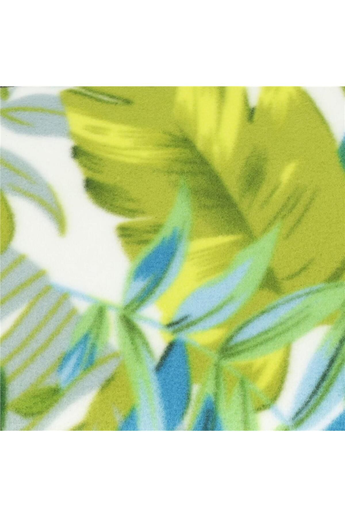 SERSIMO-Picnic or beach blanket, with insulating foil and handle, 200x200cm, leaf pattern, green 9