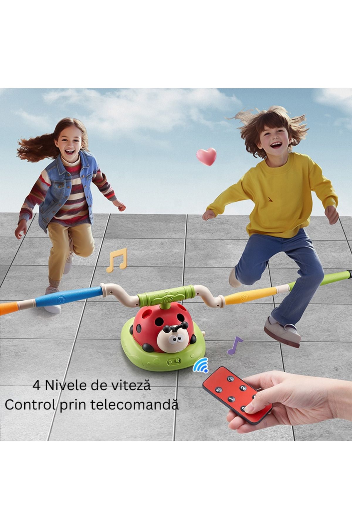 LUDIRO-3 in 1 Interactive Ladybug, Jump Rope, Ring Thrower and Rocket Launcher, With Remote Control 6