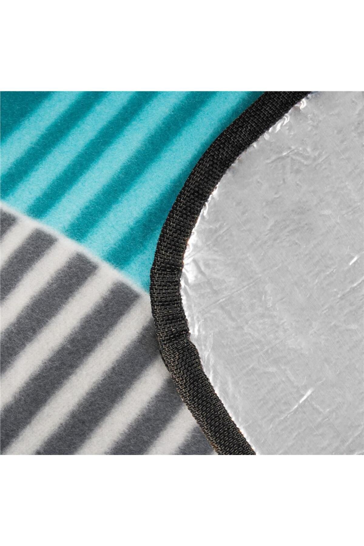 SERSIMO-Picnic or beach blanket, with insulating foil and handle, 200x240cm, blue-gray 3