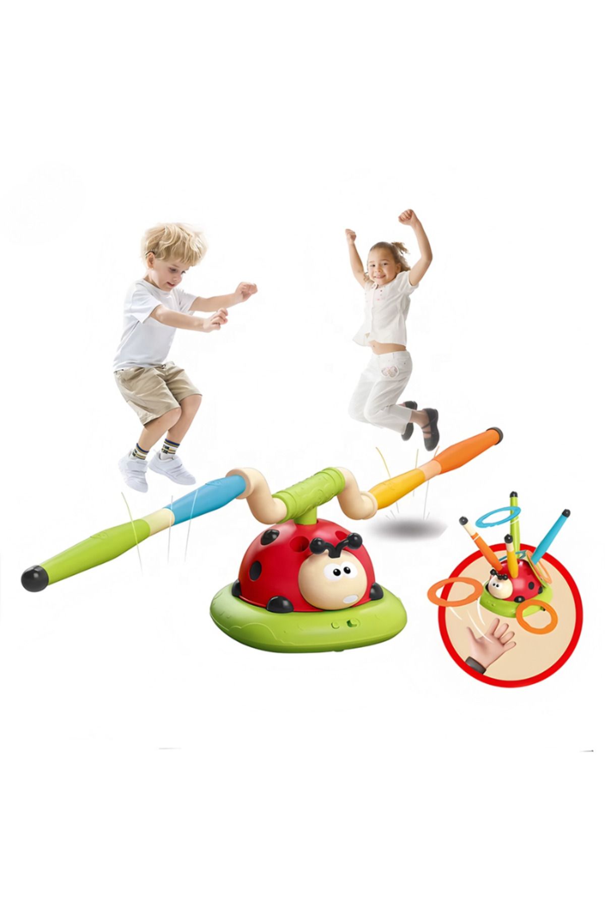 LUDIRO-3 in 1 Interactive Ladybug, Jump Rope, Ring Thrower and Rocket Launcher, With Remote Control 10