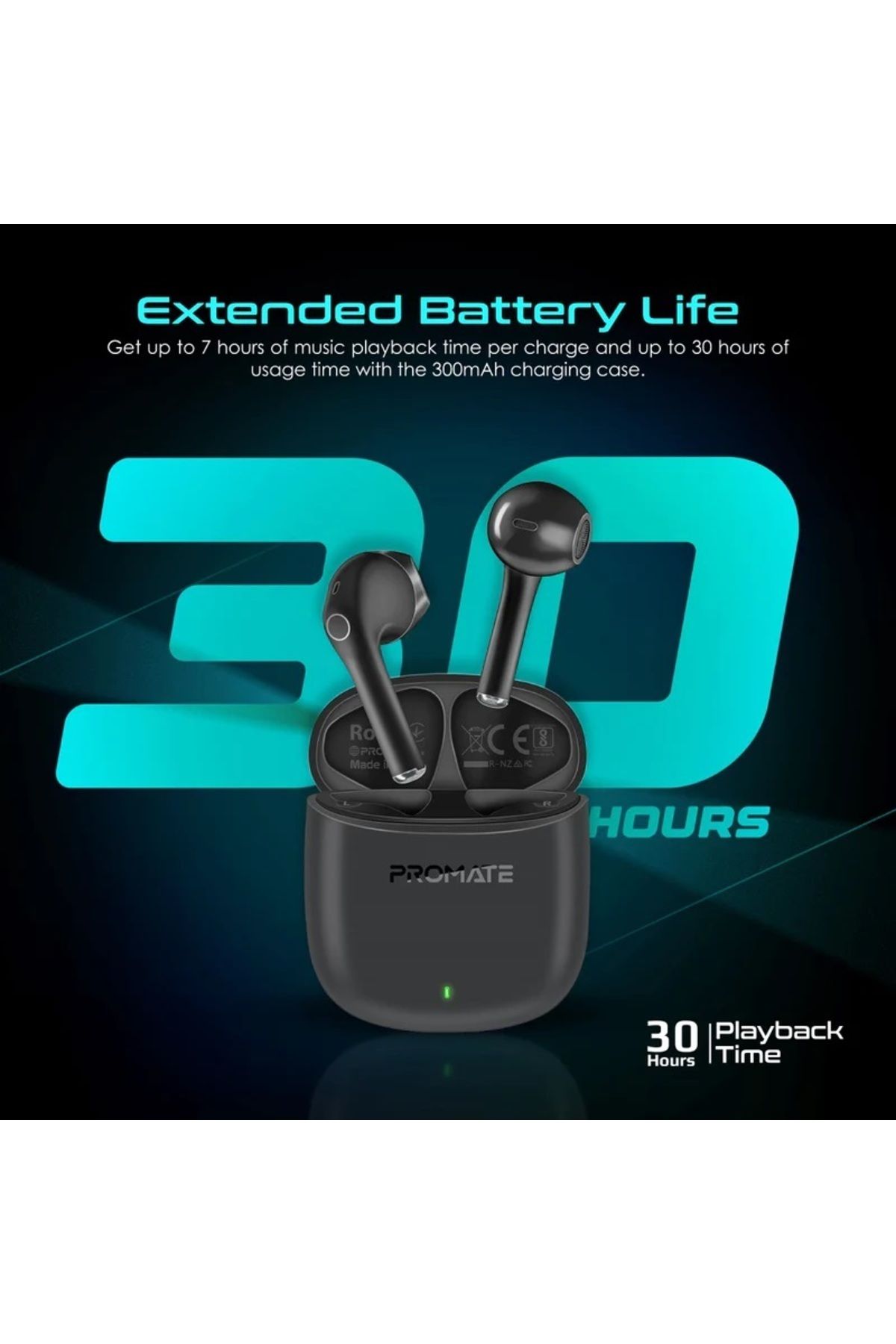Promate-High Definition ENC TWS Wireless Earbuds with IntelliTouch 2