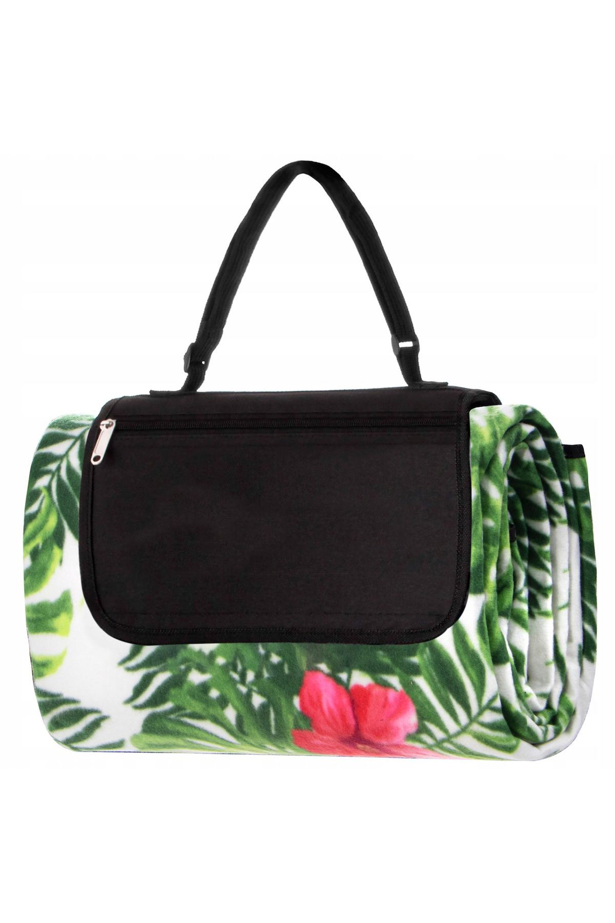 SERSIMO-Picnic or beach blanket, with insulating foil and handle, 200x200cm, floral 9