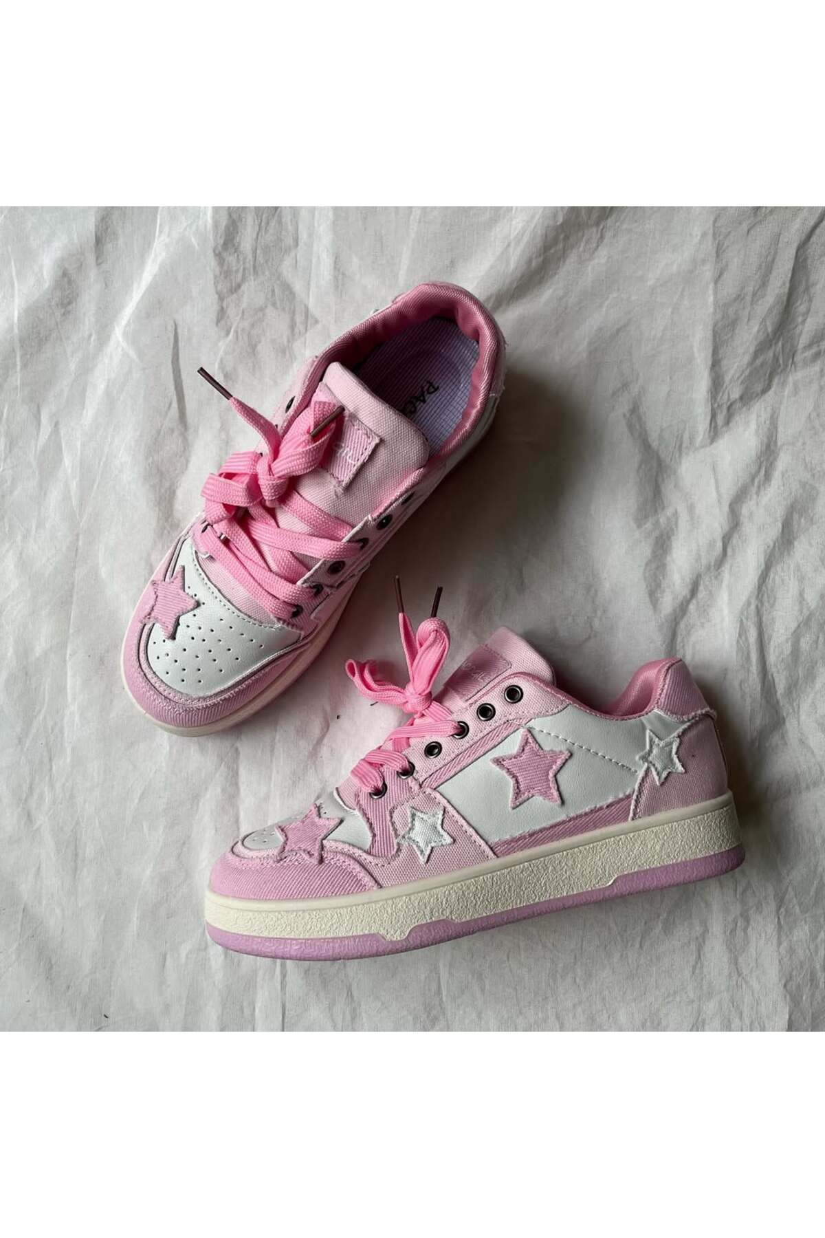 Gofeel  Pink Star Lovely Desenli Unisex Ayakkabı - Görsel 5