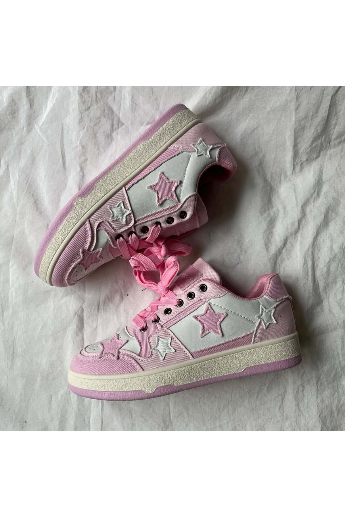 Gofeel  Pink Star Lovely Desenli Unisex Ayakkabı