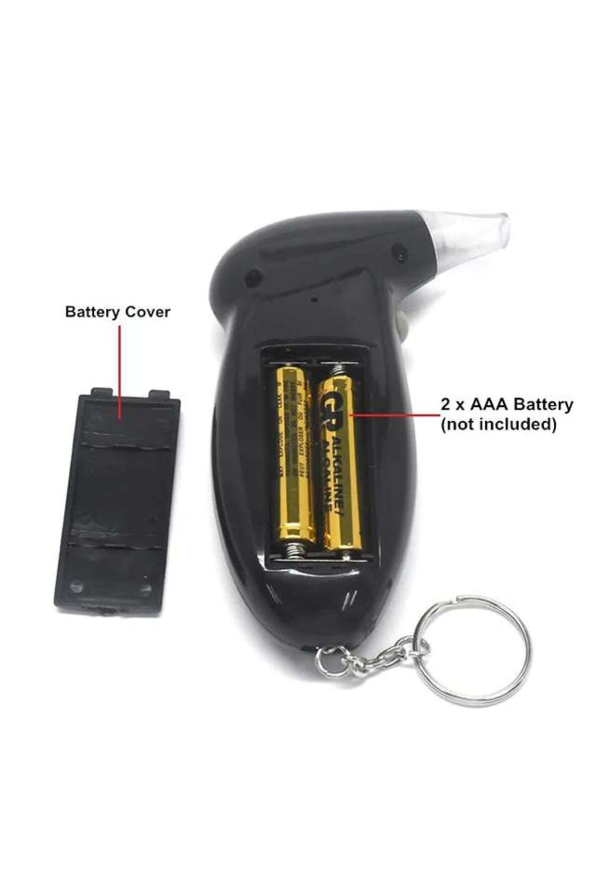 DAR-Breathalyzer with LCD Display, Memory Function, Automatic Alarm, Range 0.01–0.19% BAC 126-23 4