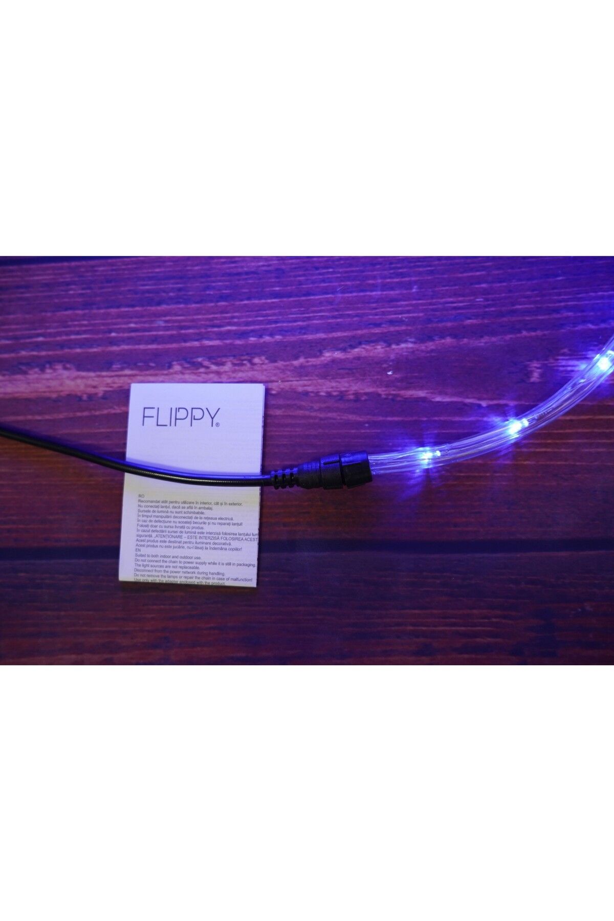 Teo-Instalatie Craciun, 32 m, 768 Led-uri, Furtun Luminos, Albastru, Transformator, Sectionabila, 220 V, 5
