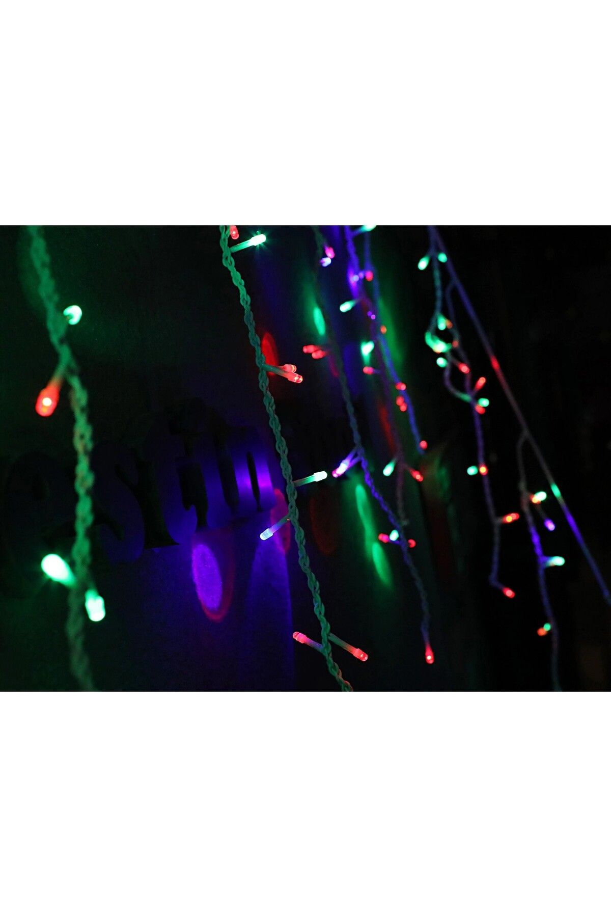 Teo-Instalatie Craciun, 10 m, 286 Led-uri ,Franjuri, Rosu / Verde/ Albastru, Flash, Transformator, Inter 6