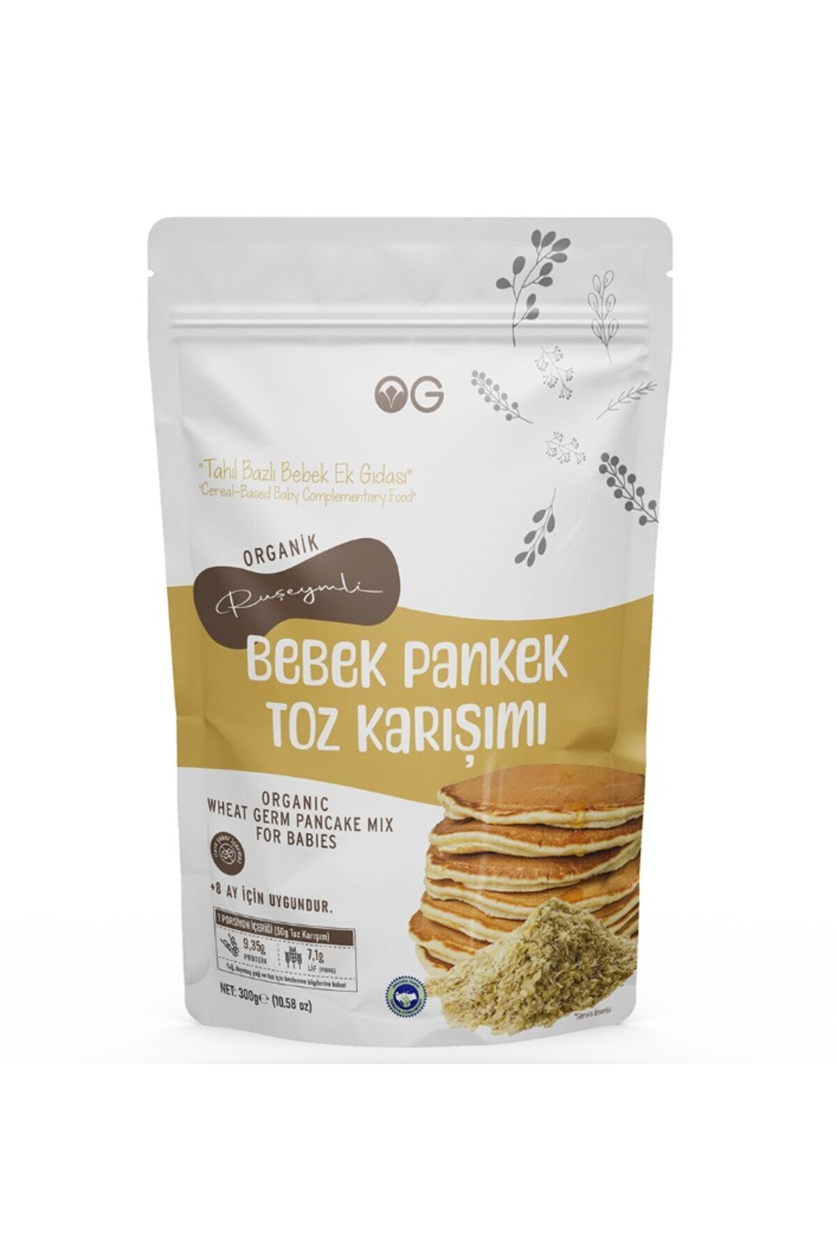 MBB ETİCARET Organik Ruşeymli Bebek Pankek Toz Karışımı 300 Gr