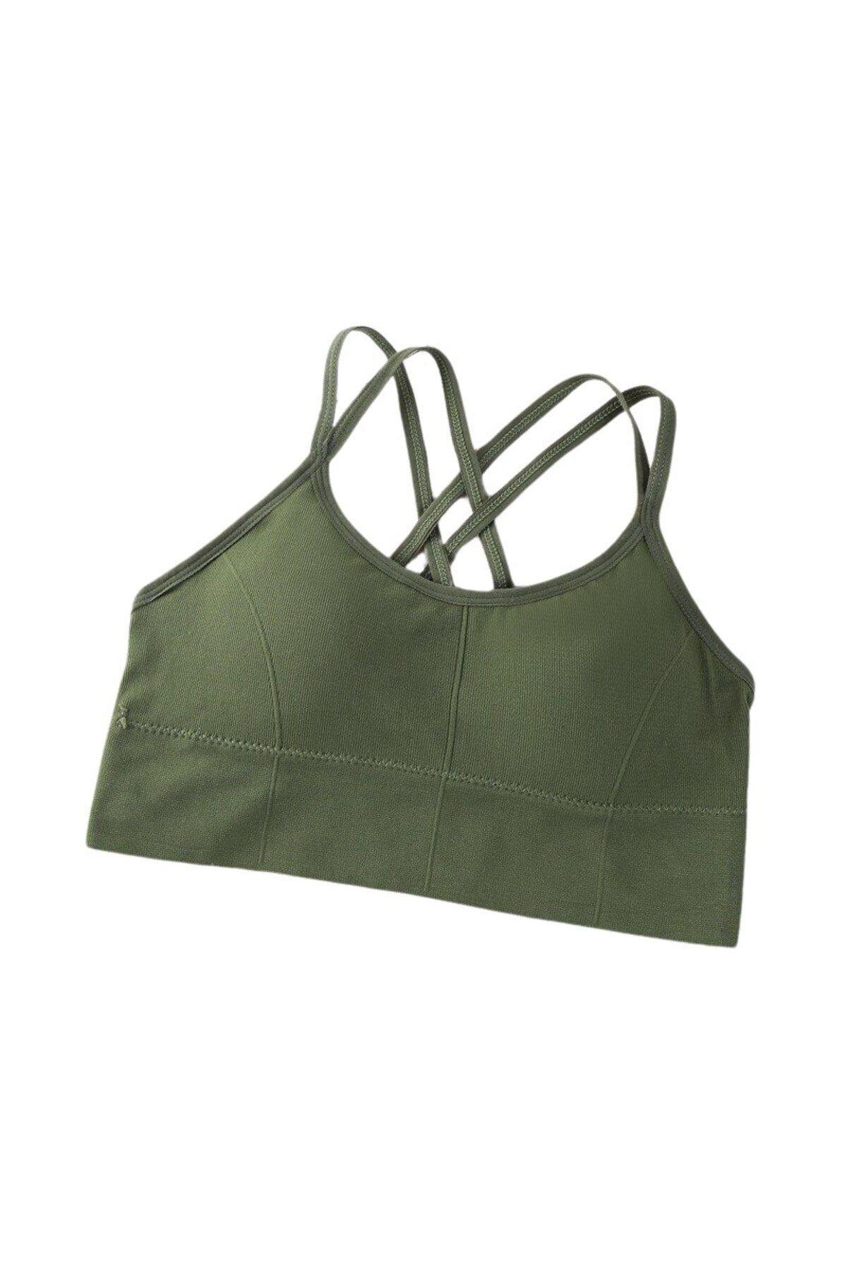 Mixbo-Mixbo gym bra, with straps and bare back, seamless, Push Up model, universal size 4