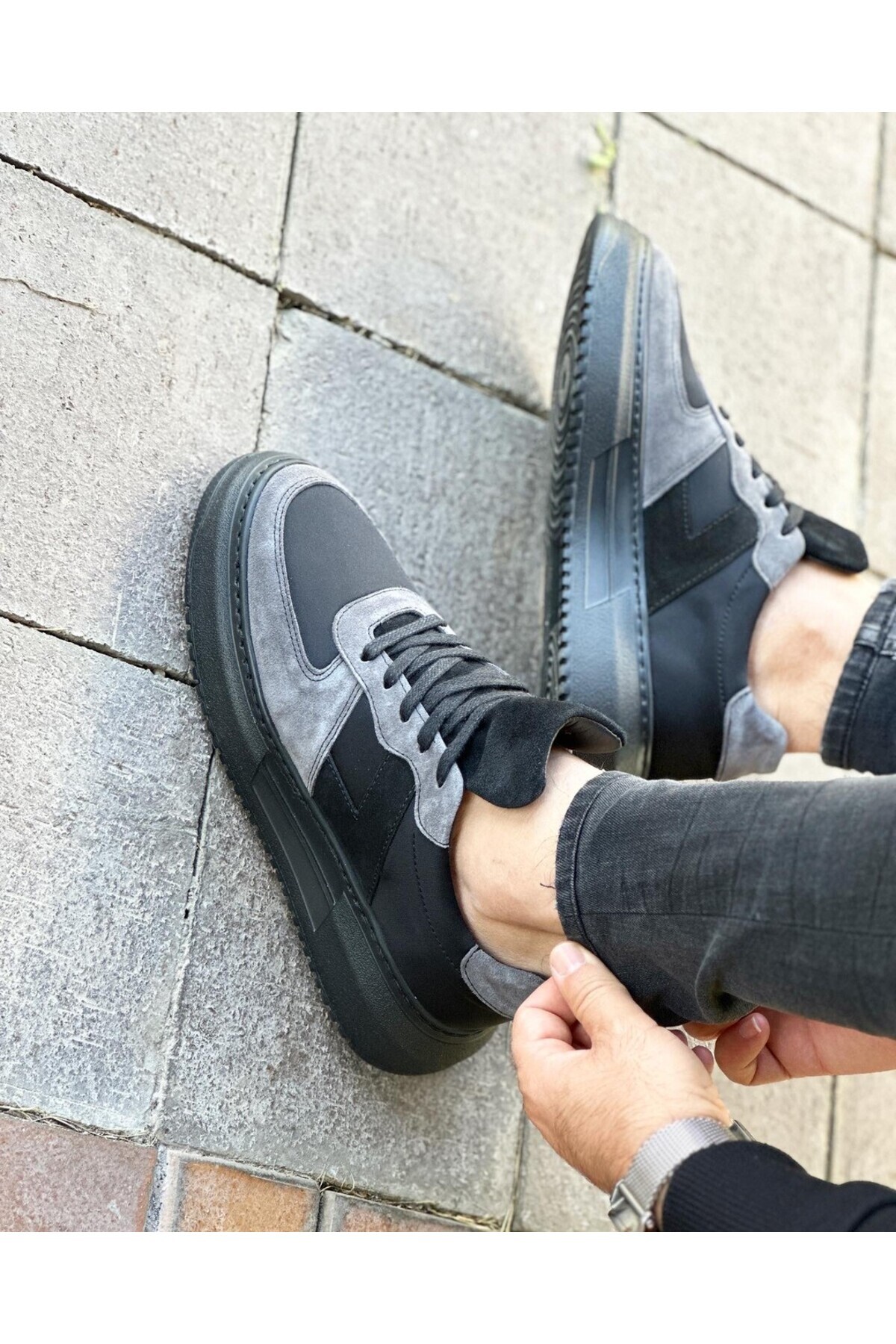 ایتالیانو آیاکابی کفش کتانی مردانه راحتی Shedorf از جنس چرم اصل با زیره EVA