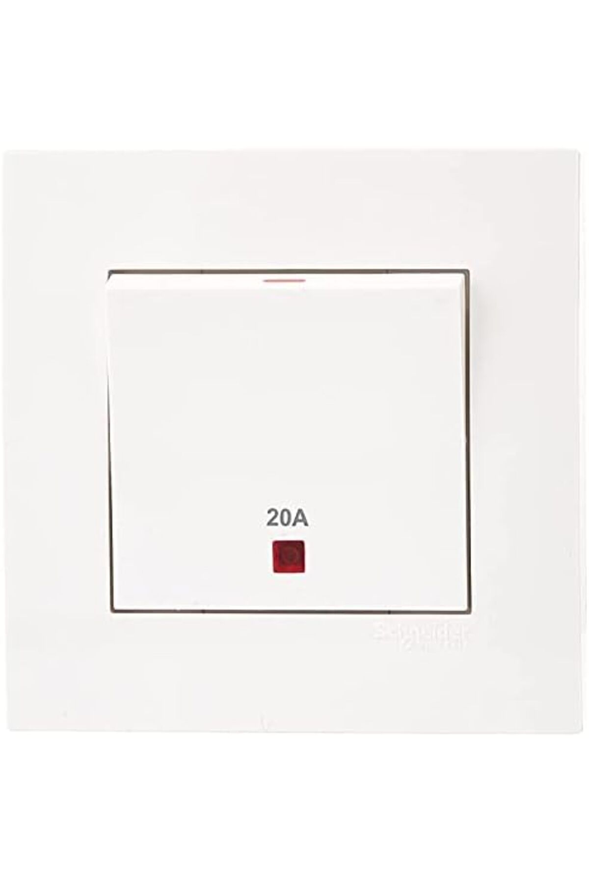 Schneider Electric-KB31D20NER Vivace White - 20A 250V 1 Gang Double Pole Switch with Neon and Earth/ 2