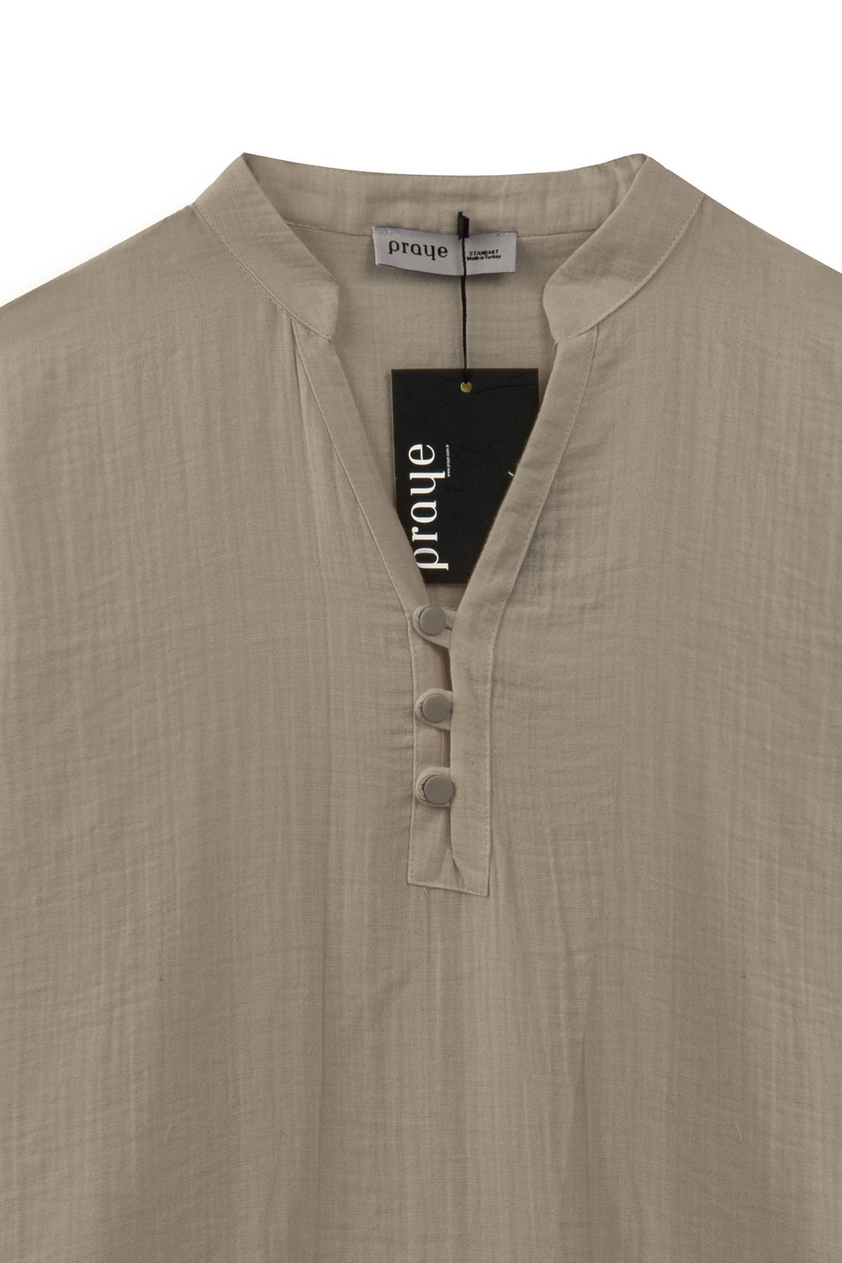praye-Judge Collar Muslin Tunic Mink 4
