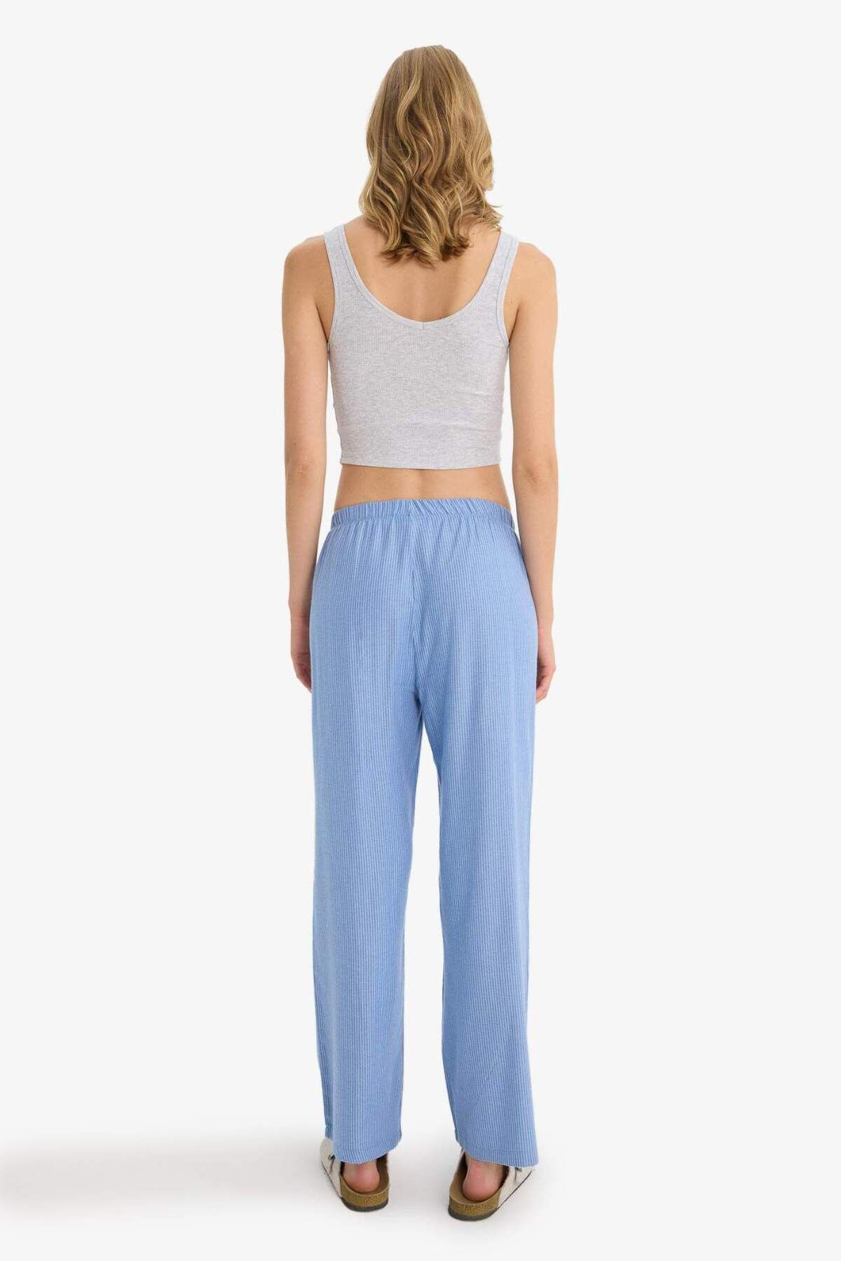DeFacto-Regular Fit Long Length Striped Pajama Bottom-Fall in Love E8645Ax25Au 5