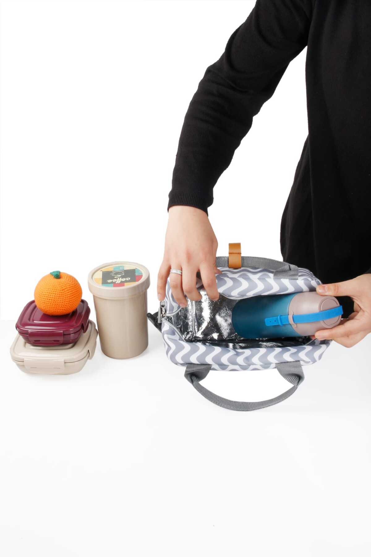 brandbaby Çok Amaçlı ısı yalıtımlı su geçirmez termal beslenme ve yemek taşıma çantası fotoğrafı 4 (önizleme)